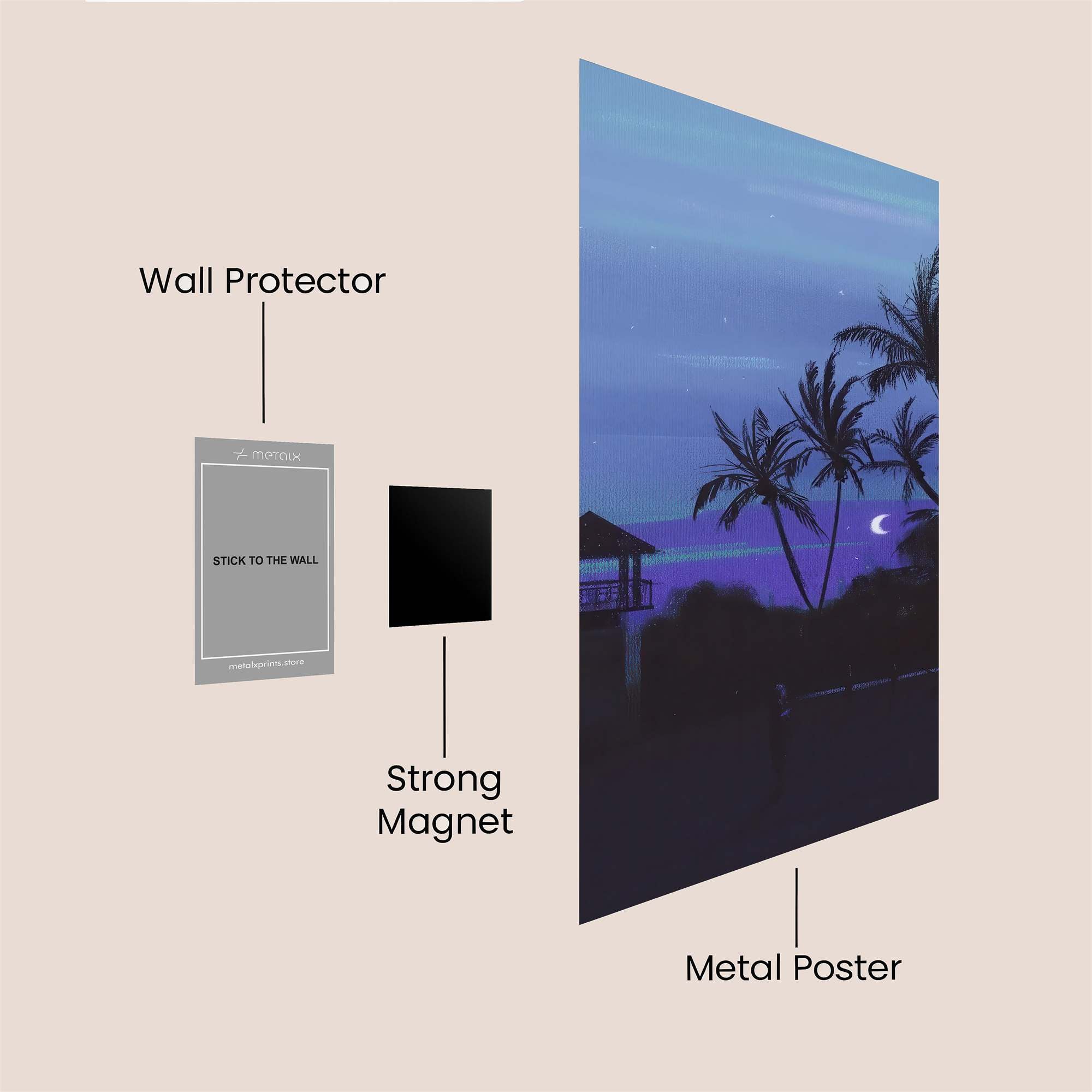 Moonlit Tranquility Safe Wall Magnetic / M