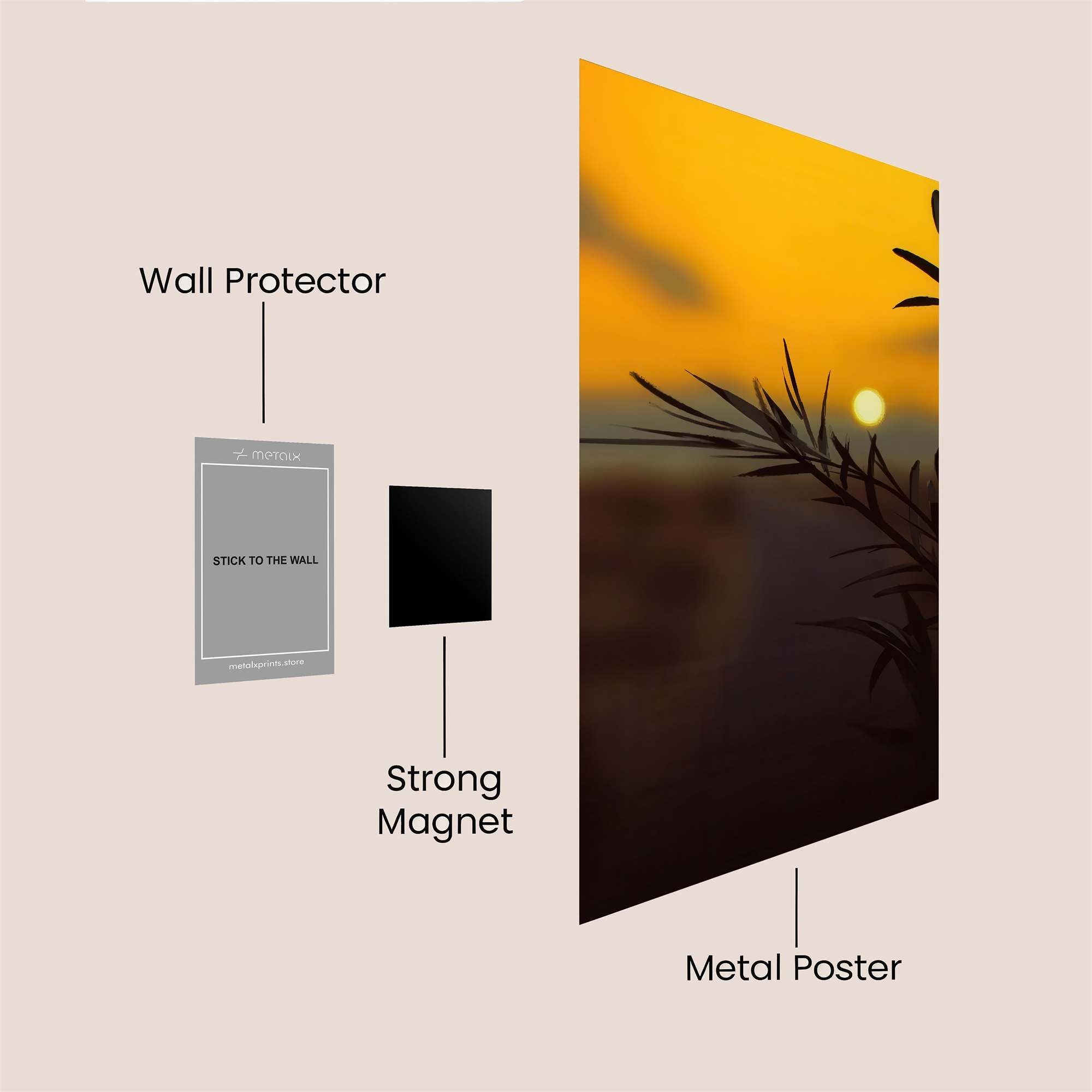 Sunset Serenity Safe Wall Magnetic / M