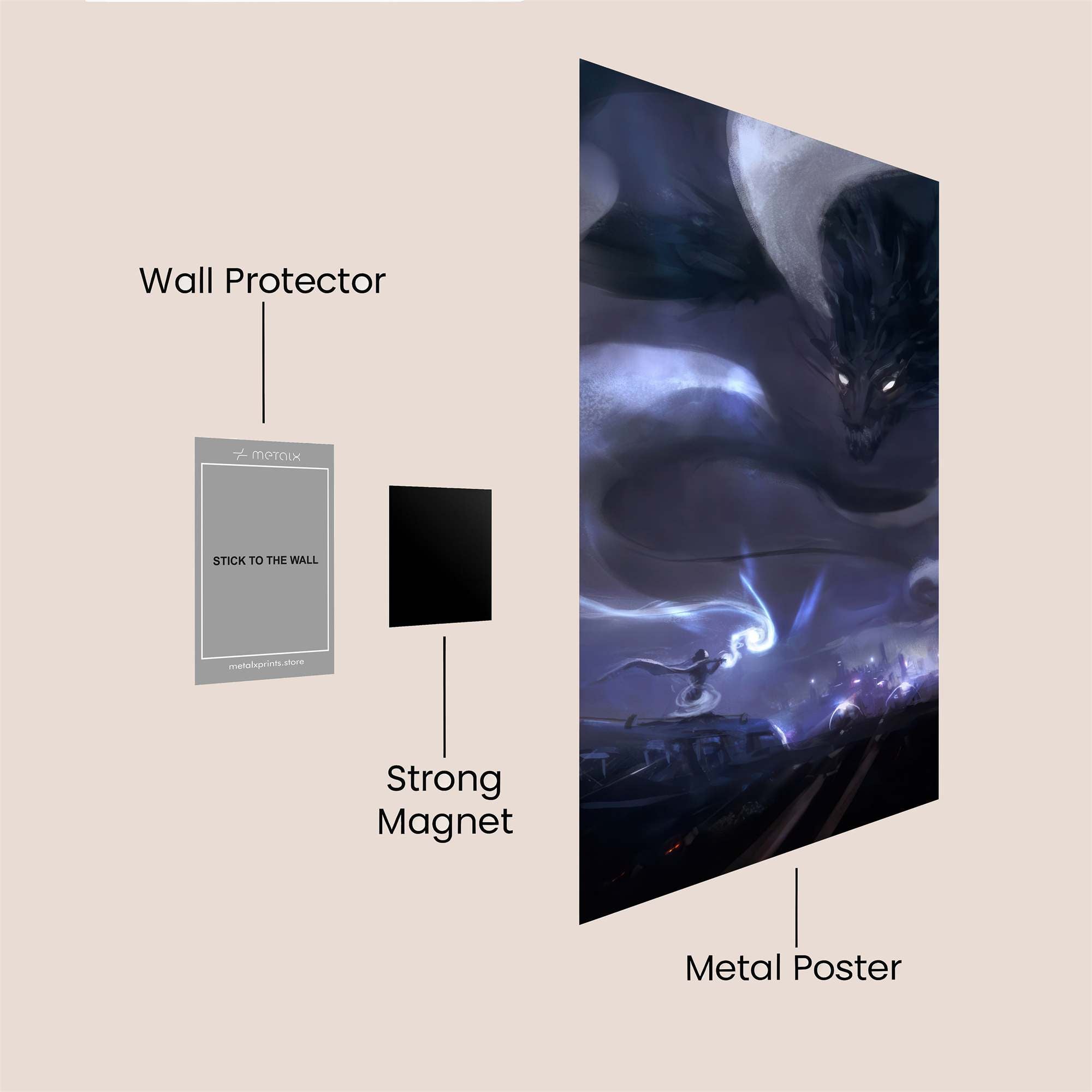 Dragon Wrath Safe Wall Magnetic / M