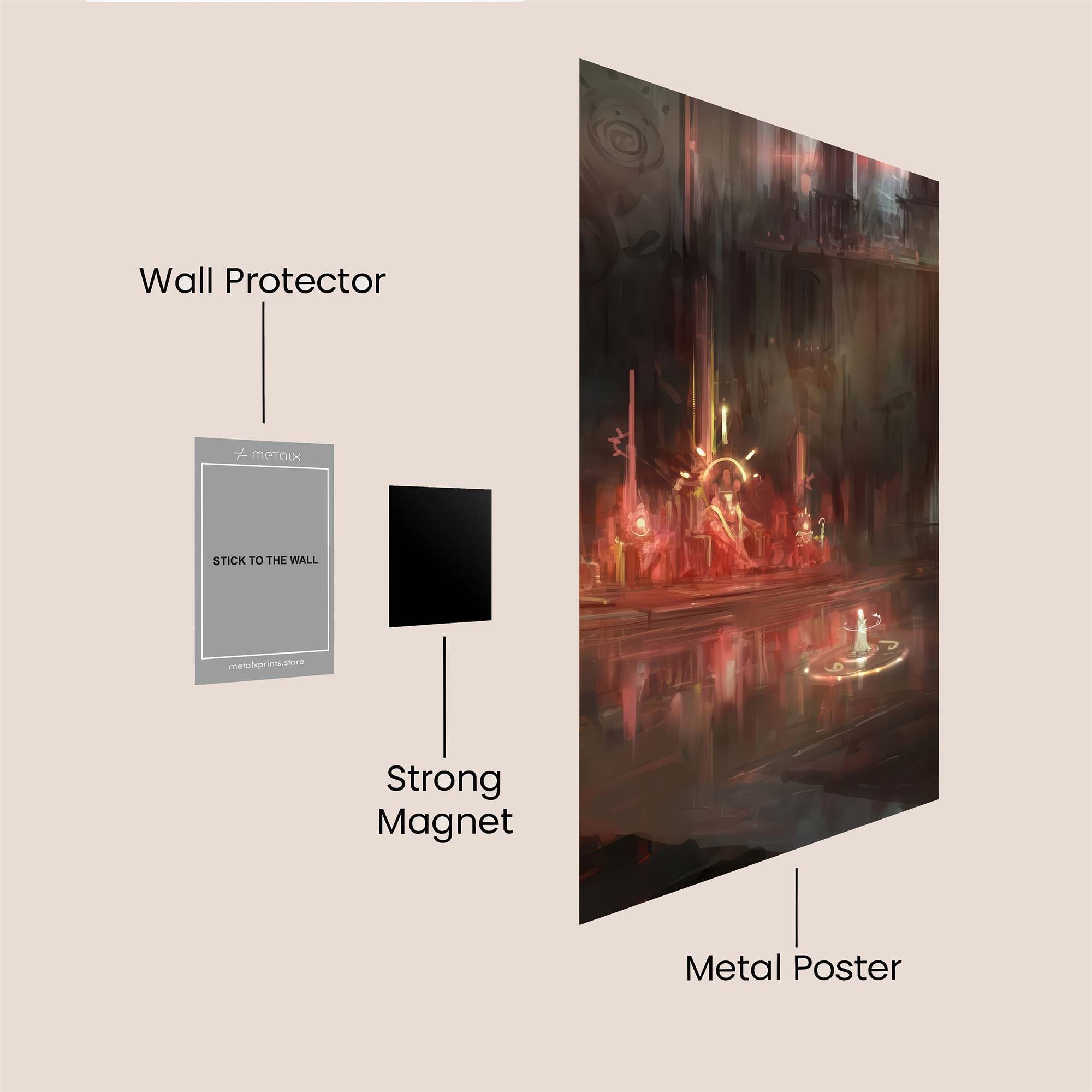 Crimson Cathedral Safe Wall Magnetic / M