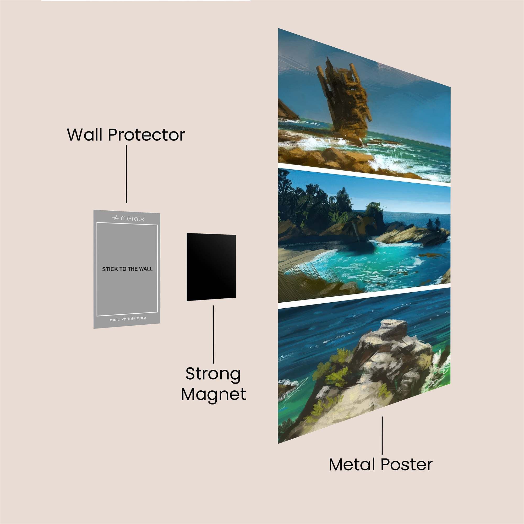 Coastal Serenity Safe Wall Magnetic / M