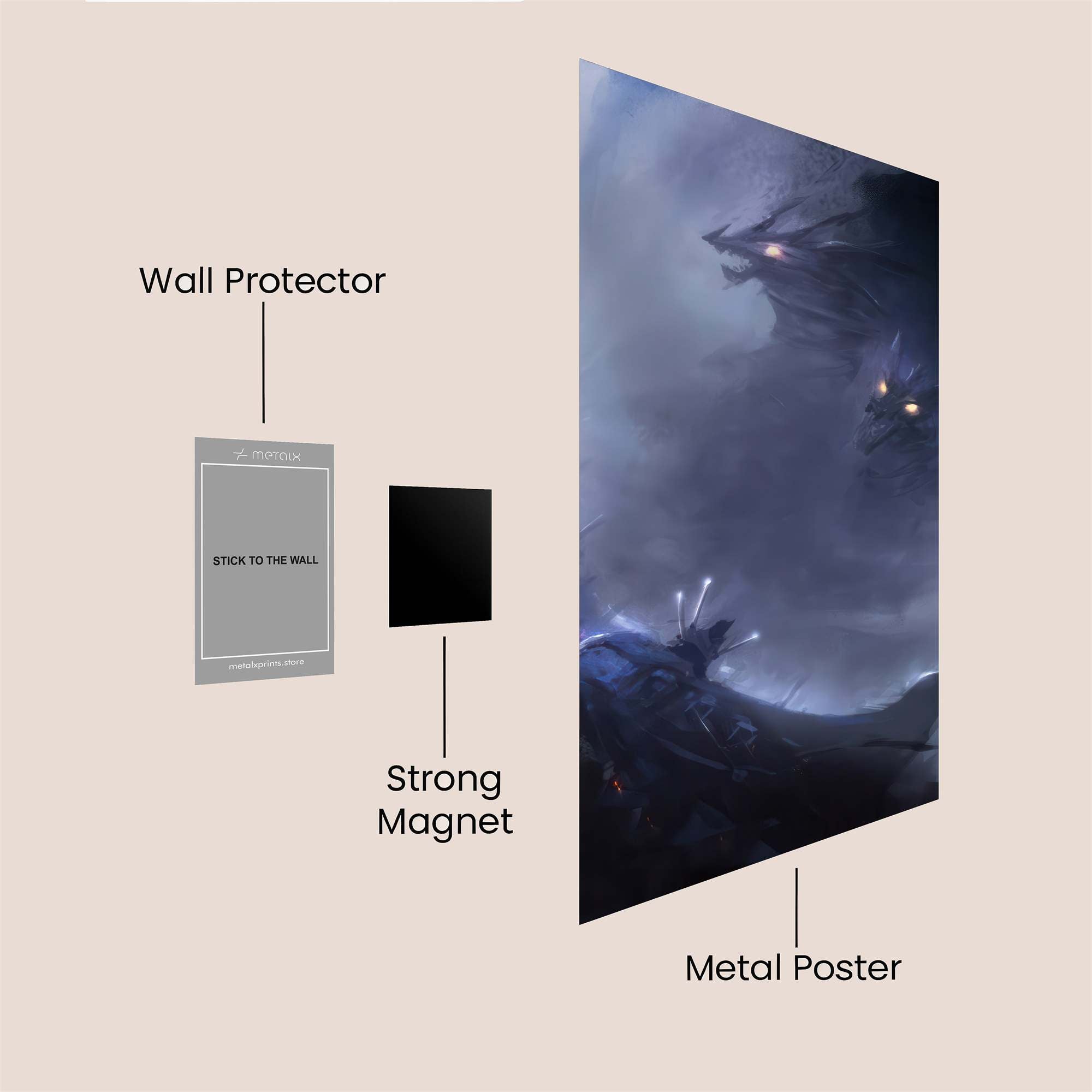 Dragons Gloom Safe Wall Magnetic / M