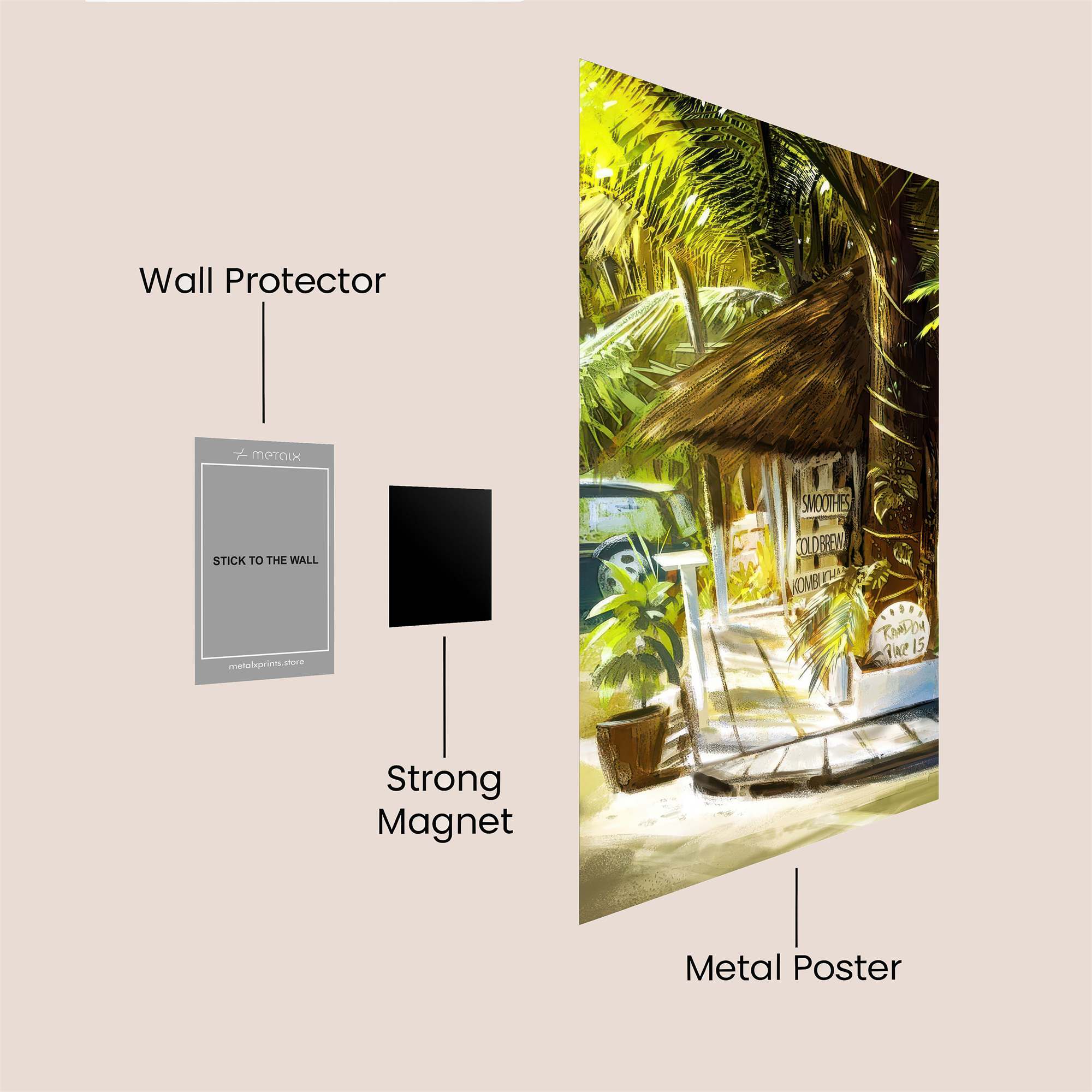 Tropical Haven Safe Wall Magnetic / M