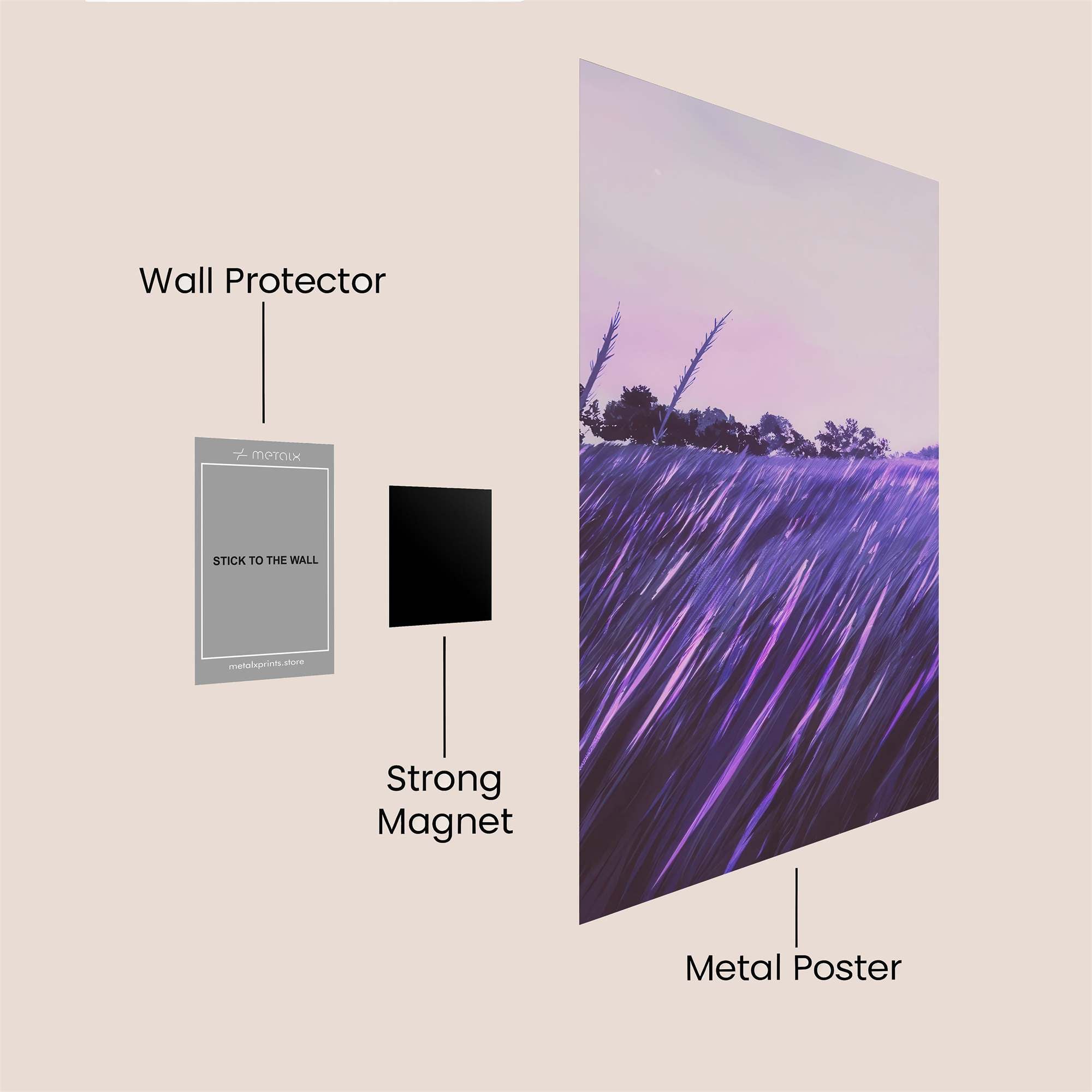 Lavender Serenity Safe Wall Magnetic / M