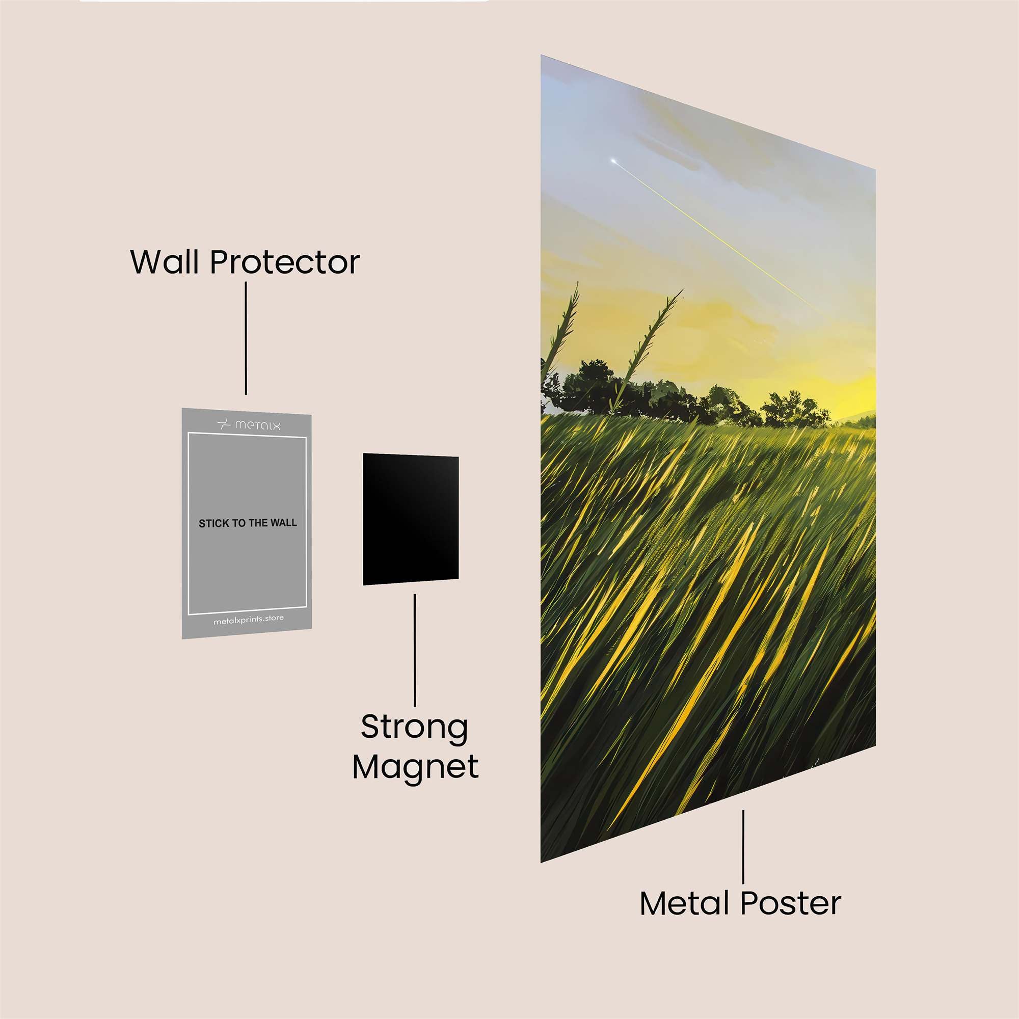 Sunset Serenity Safe Wall Magnetic / M