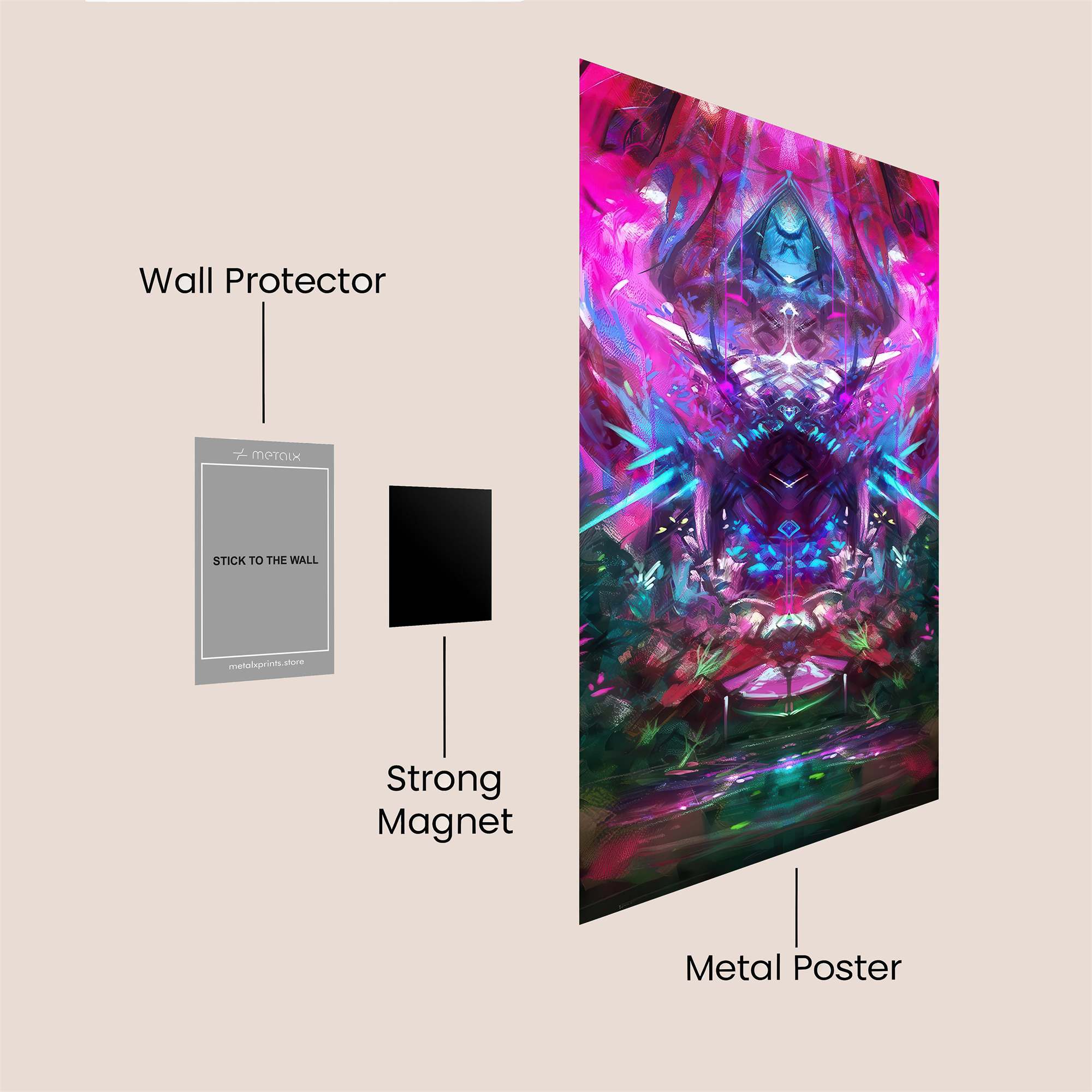 Psychedelic Dream Safe Wall Magnetic / M