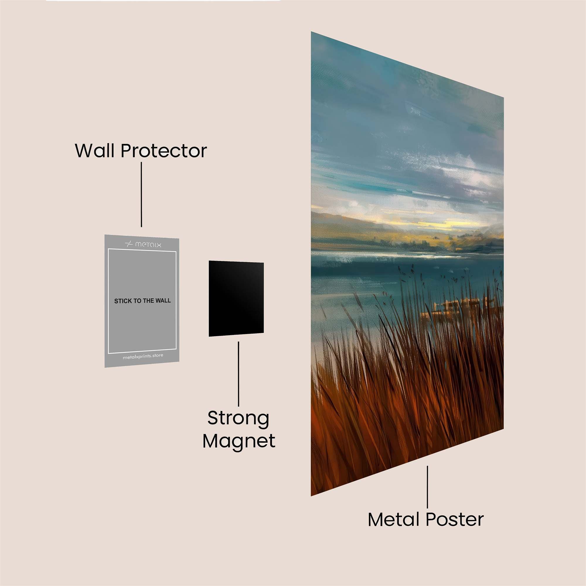 Sunset Serenity Safe Wall Magnetic / M