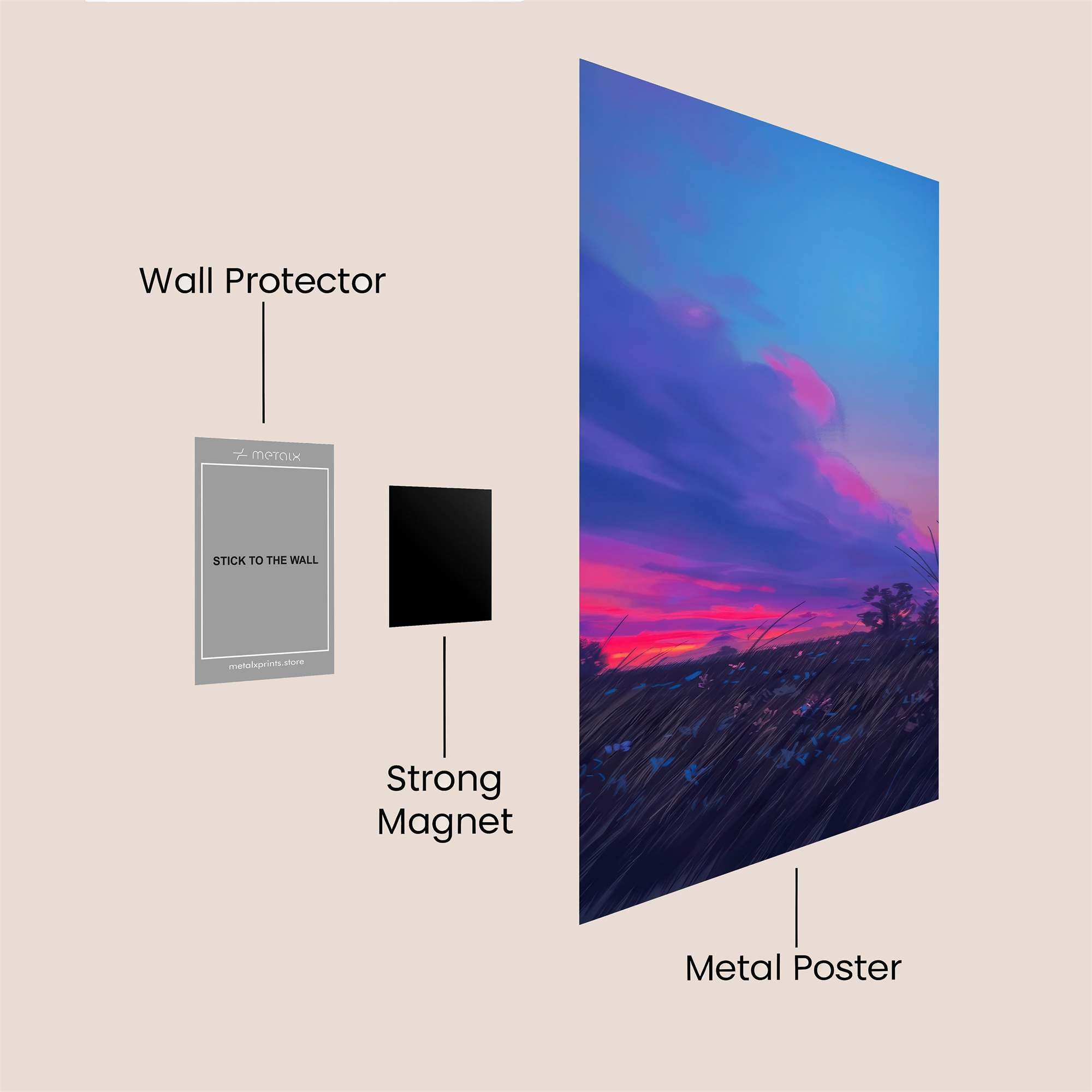 Sunset Serenity Safe Wall Magnetic / M