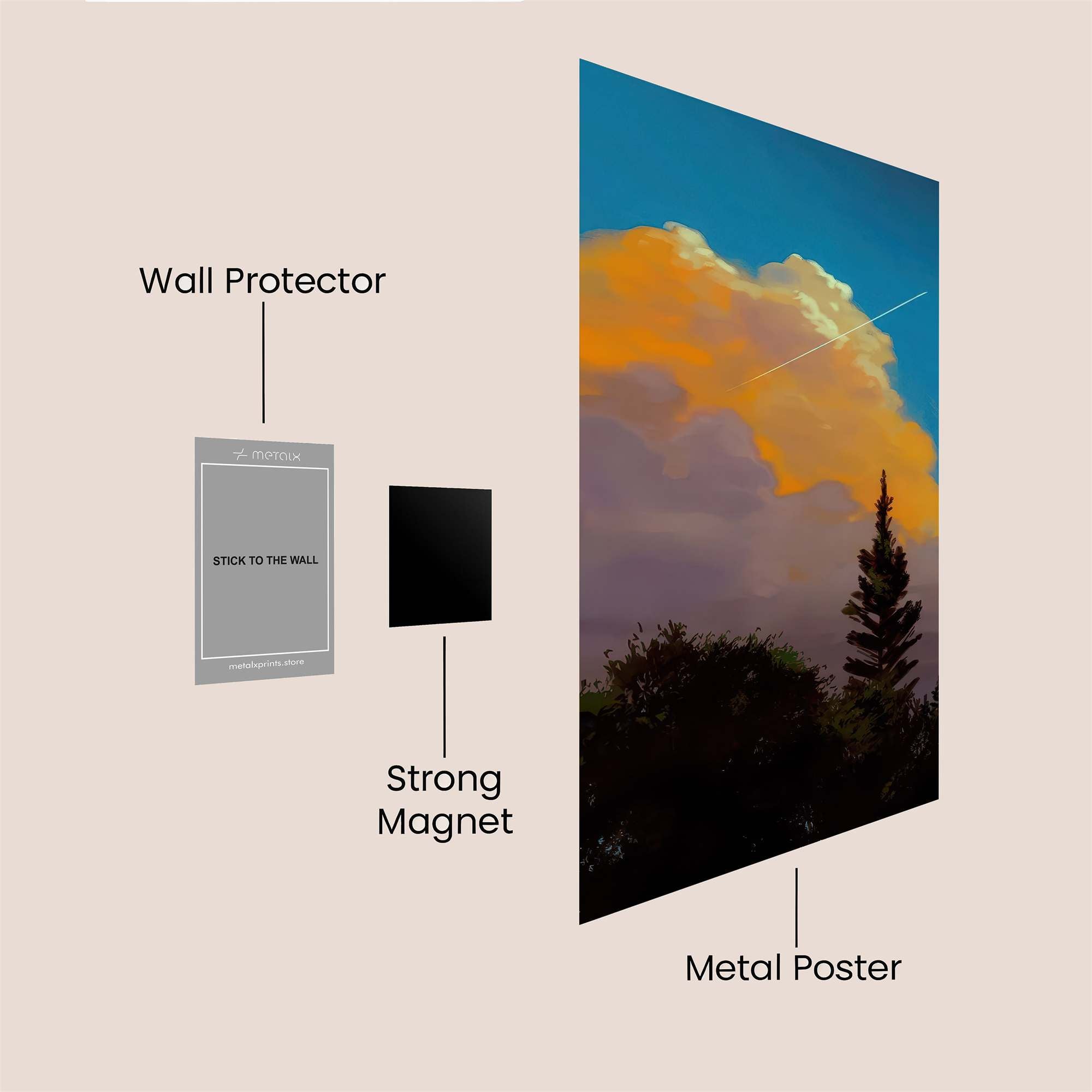 Sunset Serenity Safe Wall Magnetic / M