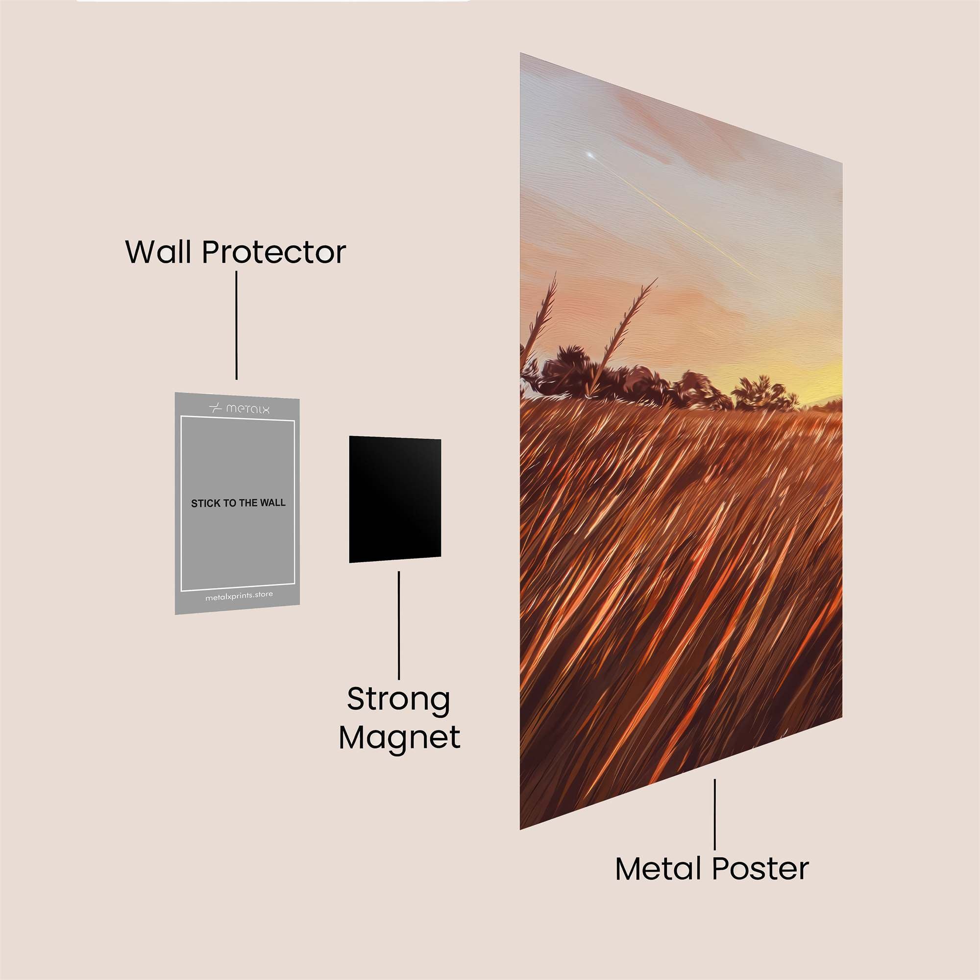 Sunset Serenity Safe Wall Magnetic / M