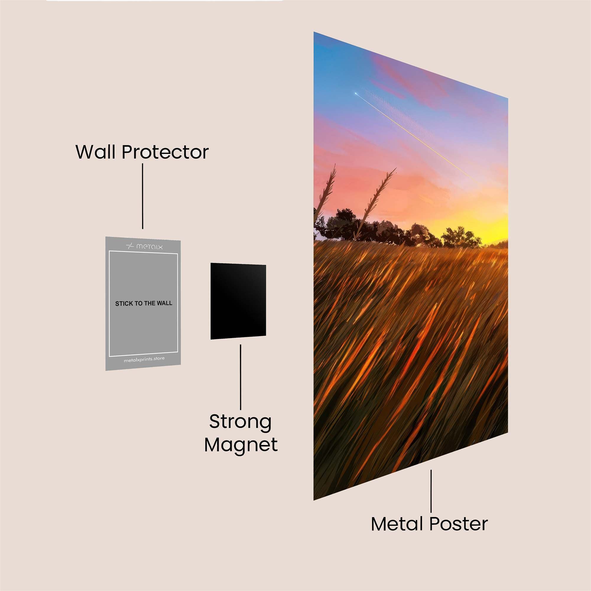 Sunset Serenity Safe Wall Magnetic / M