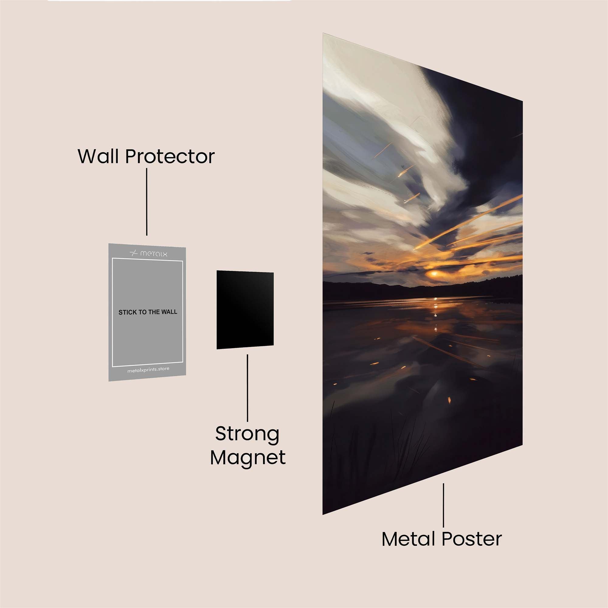 Sunset Serenity Safe Wall Magnetic / M