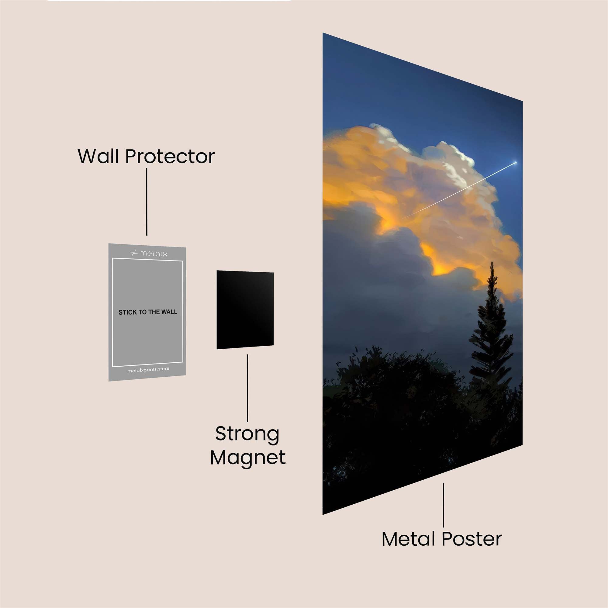 Meteor Marvel Safe Wall Magnetic / M