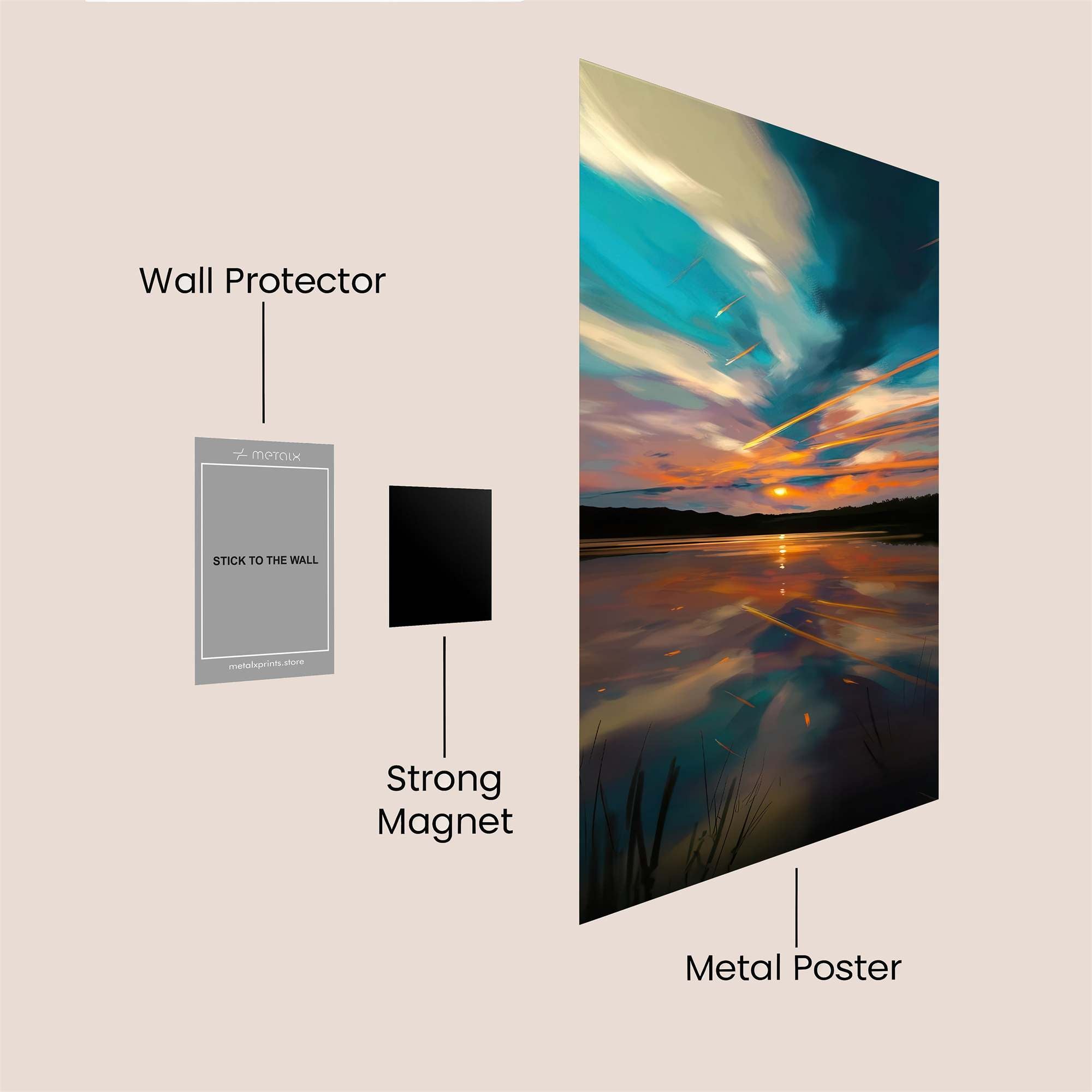 Sunset Serenity Safe Wall Magnetic / M