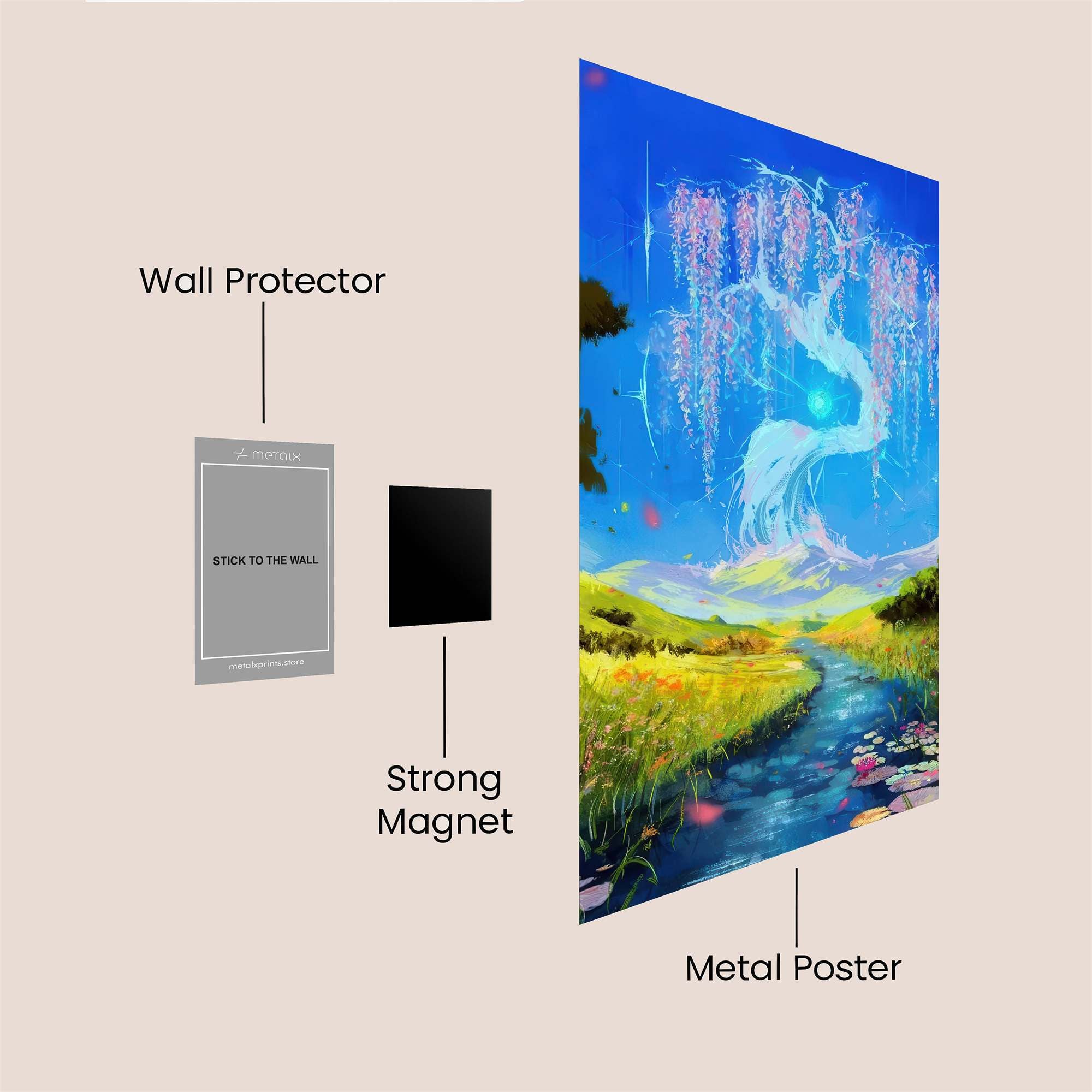 Wisteria Whimsy Safe Wall Magnetic / M