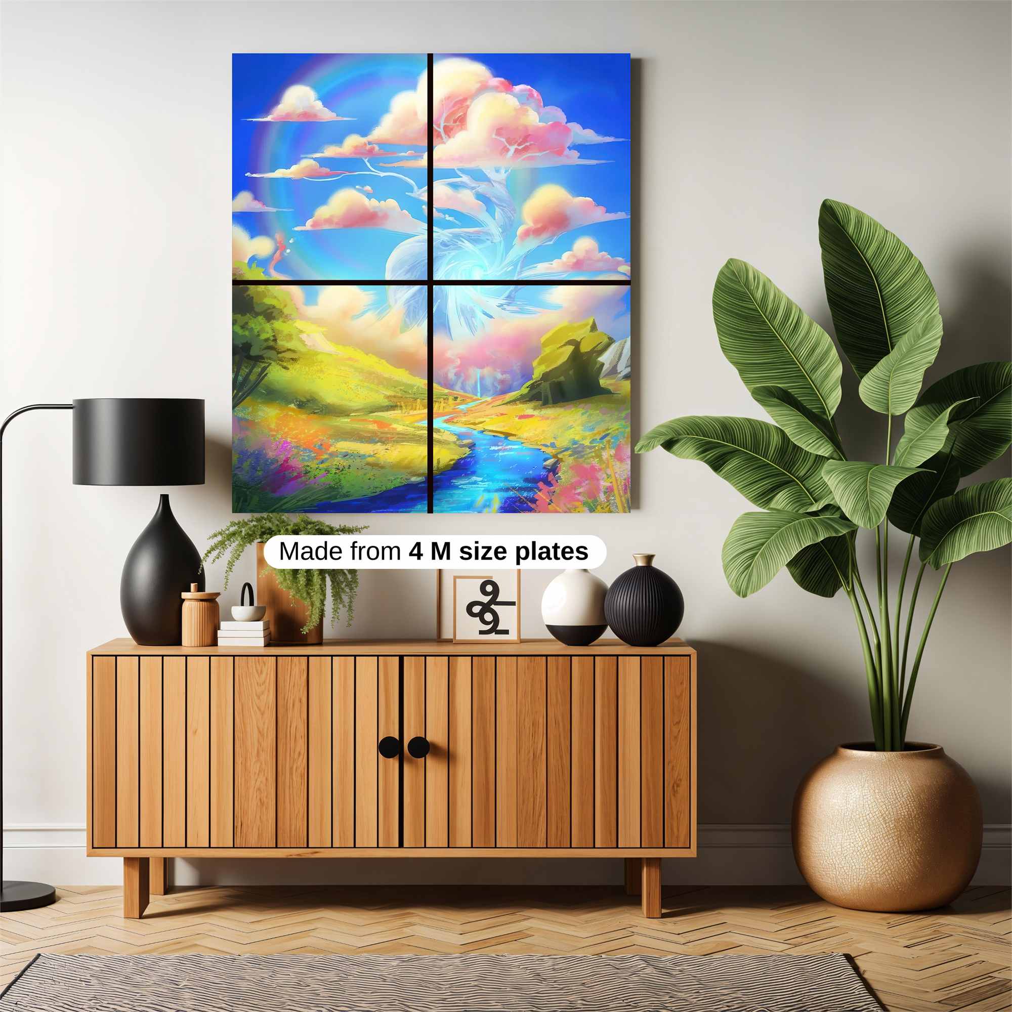 Rainbow Whimsy Safe Wall Magnetic / M