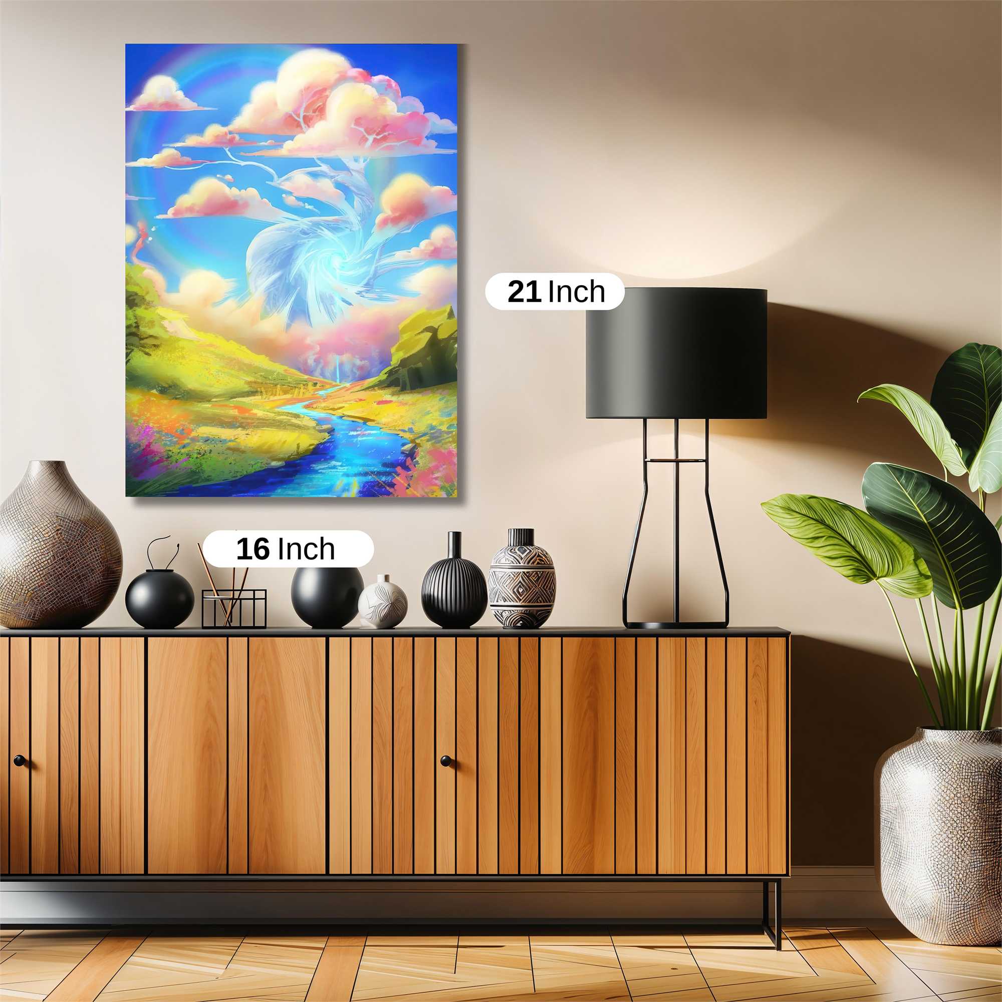 Rainbow Whimsy Safe Wall Magnetic / M
