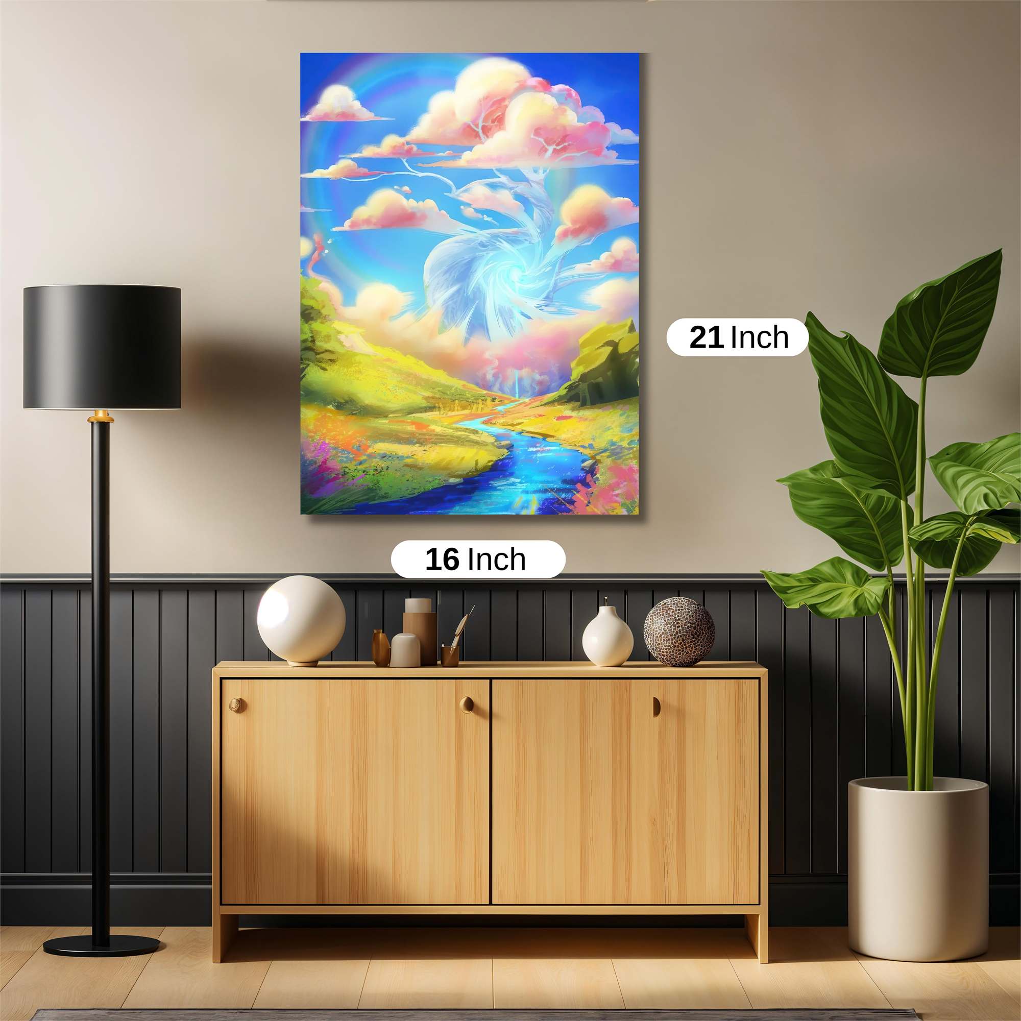 Rainbow Whimsy Safe Wall Magnetic / M