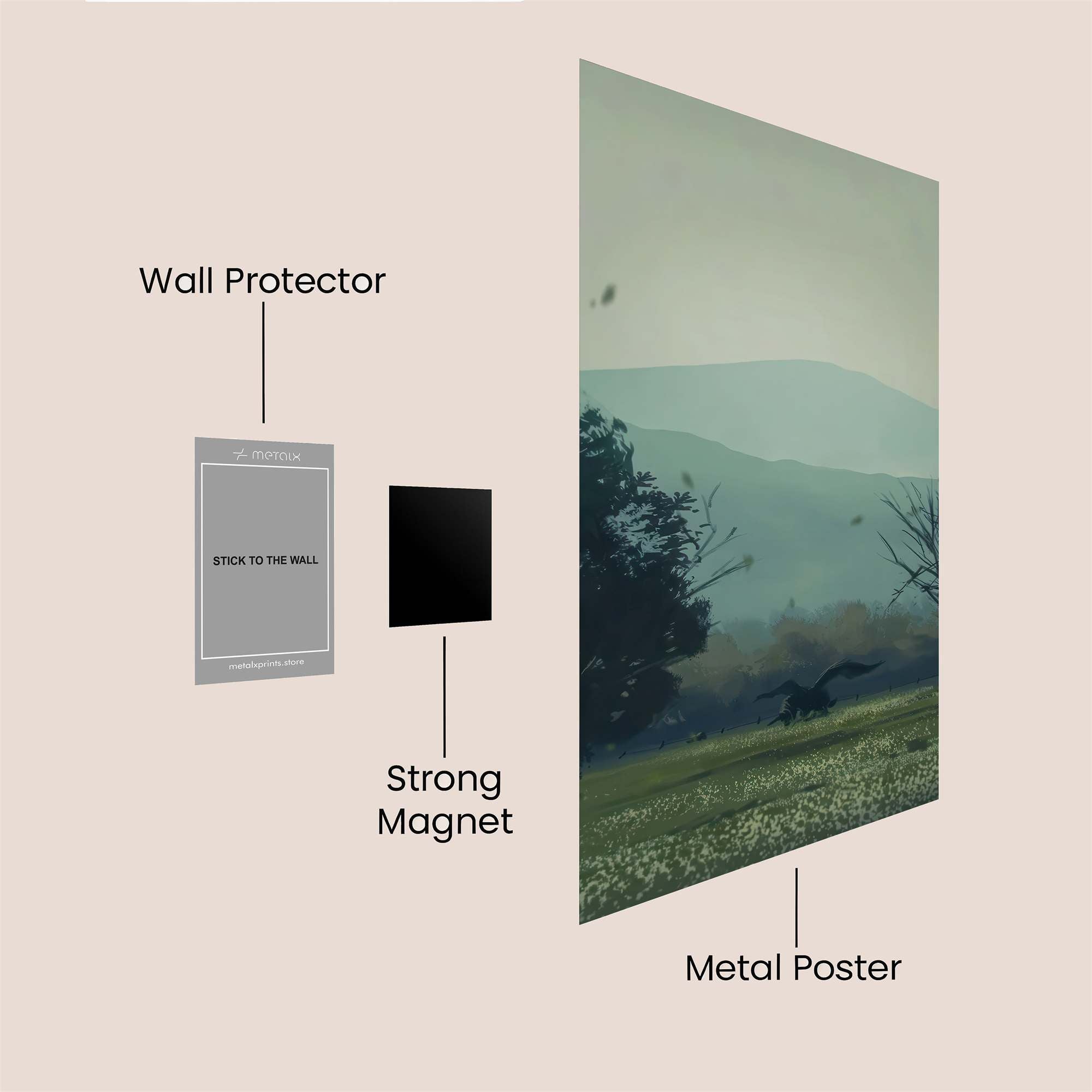 Raven Whisper Safe Wall Magnetic / M