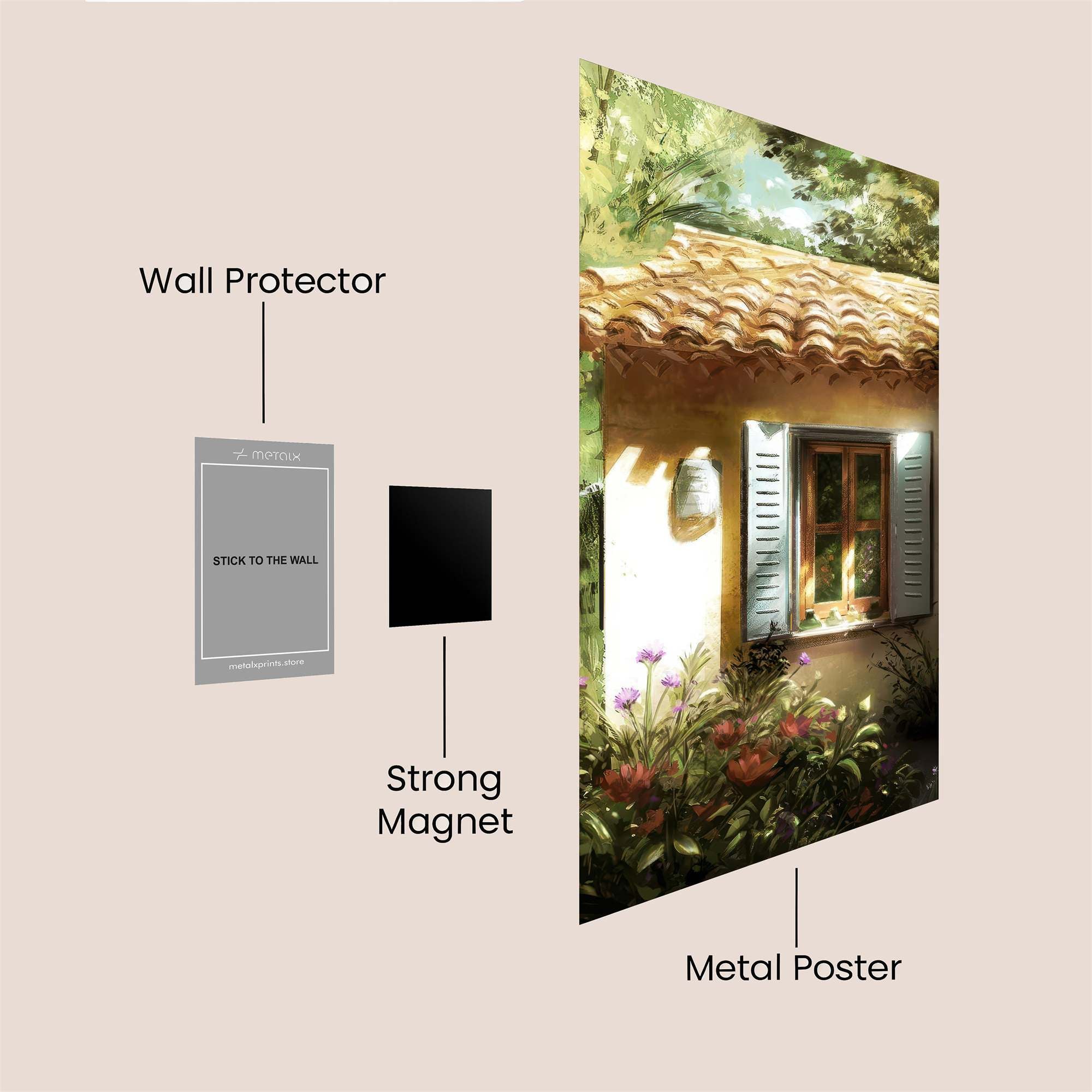 Cottage Tranquil Safe Wall Magnetic / M