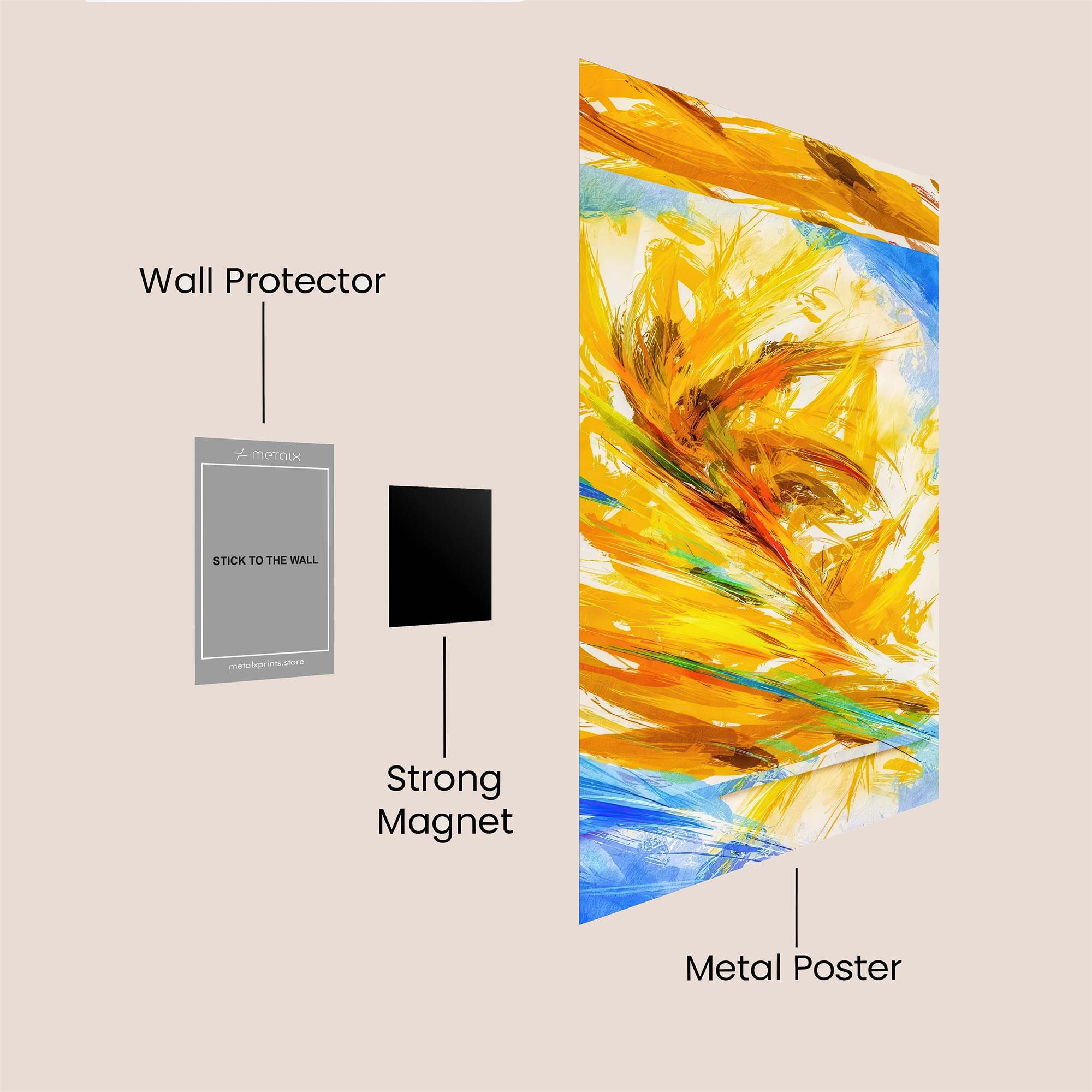 Sunflower Serenity Safe Wall Magnetic / M