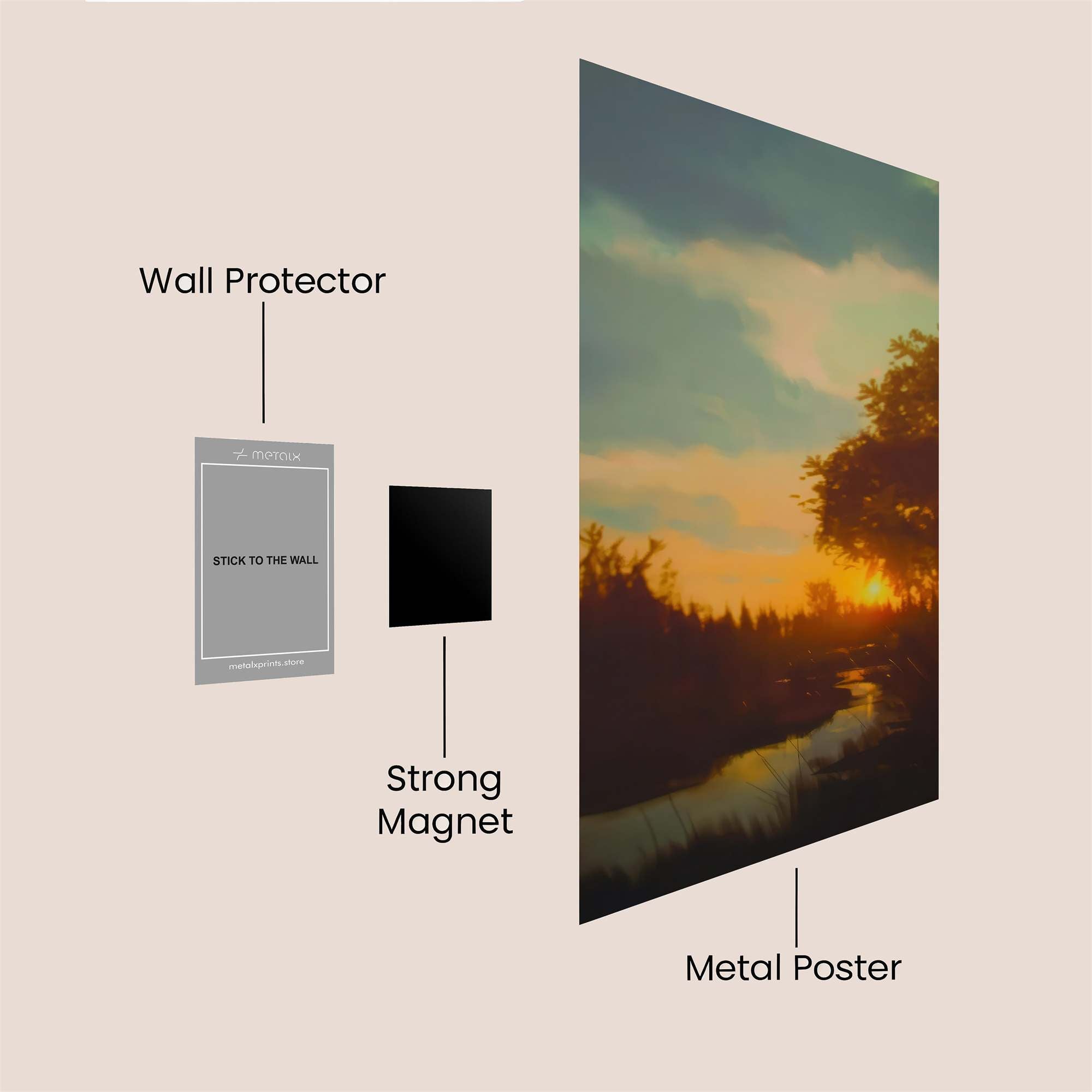 Sunset Serenity Safe Wall Magnetic / M