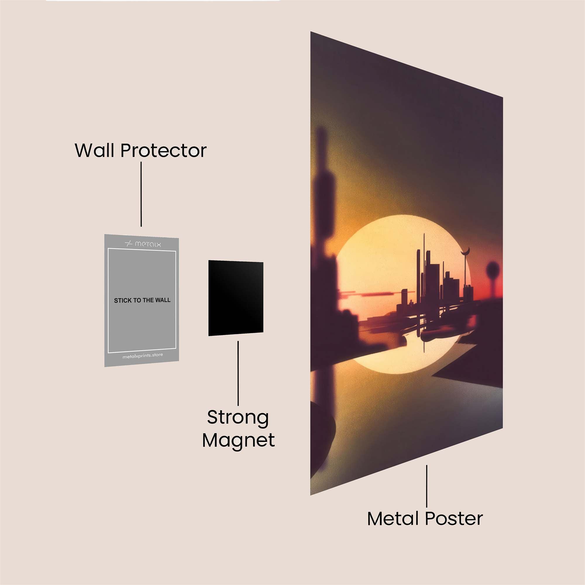 Sunset Serenity Safe Wall Magnetic / M