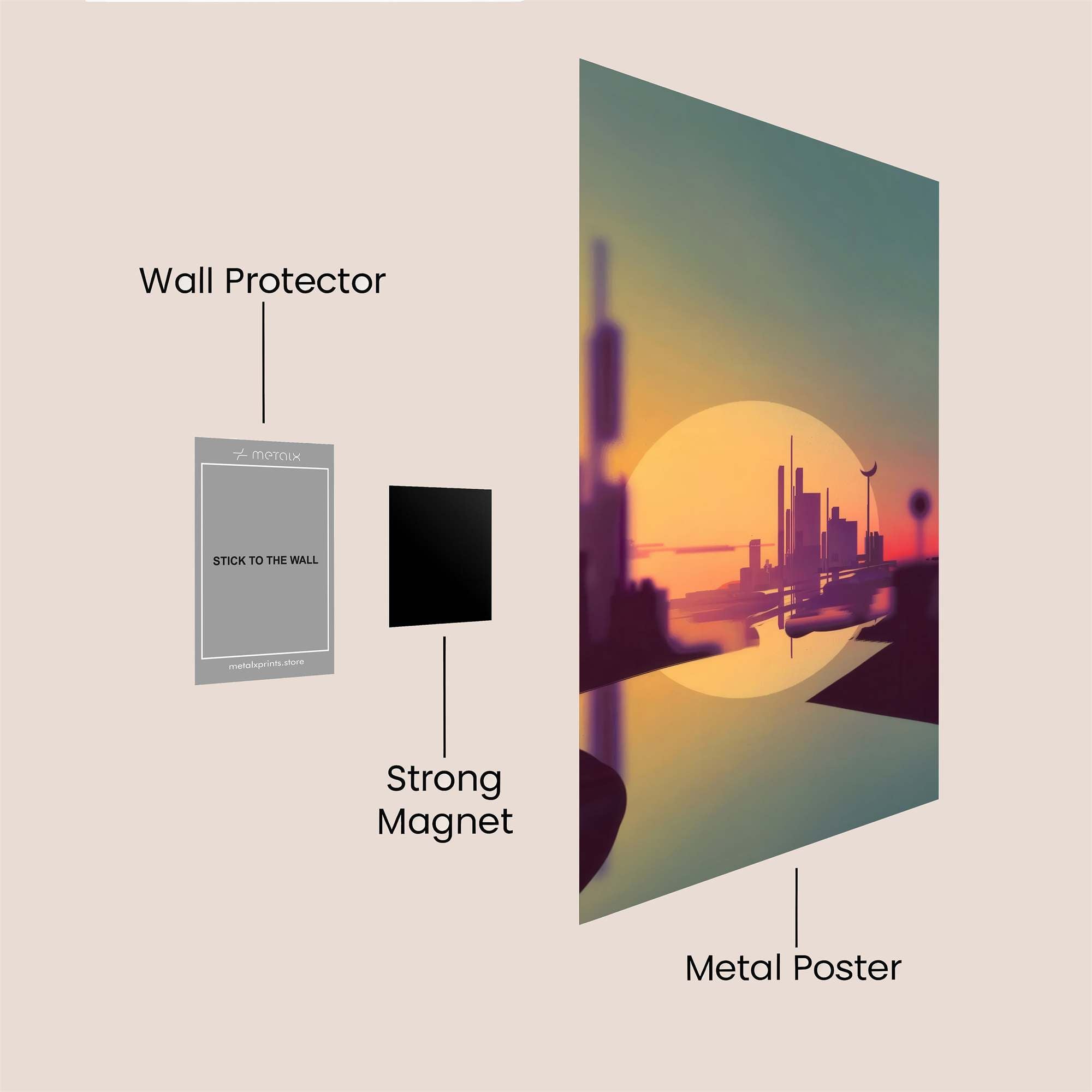 Sunset Serenity Safe Wall Magnetic / M