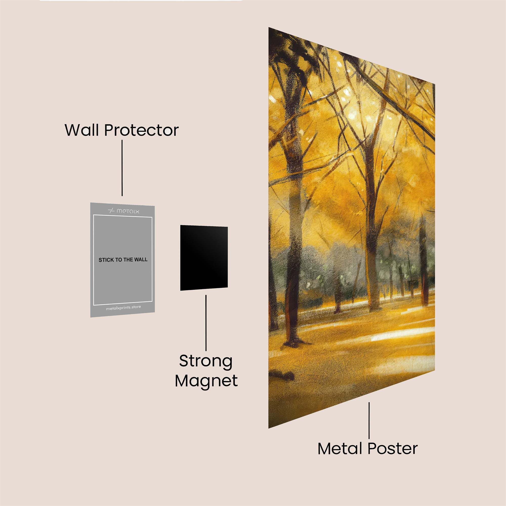 Golden Serenity Safe Wall Magnetic / M