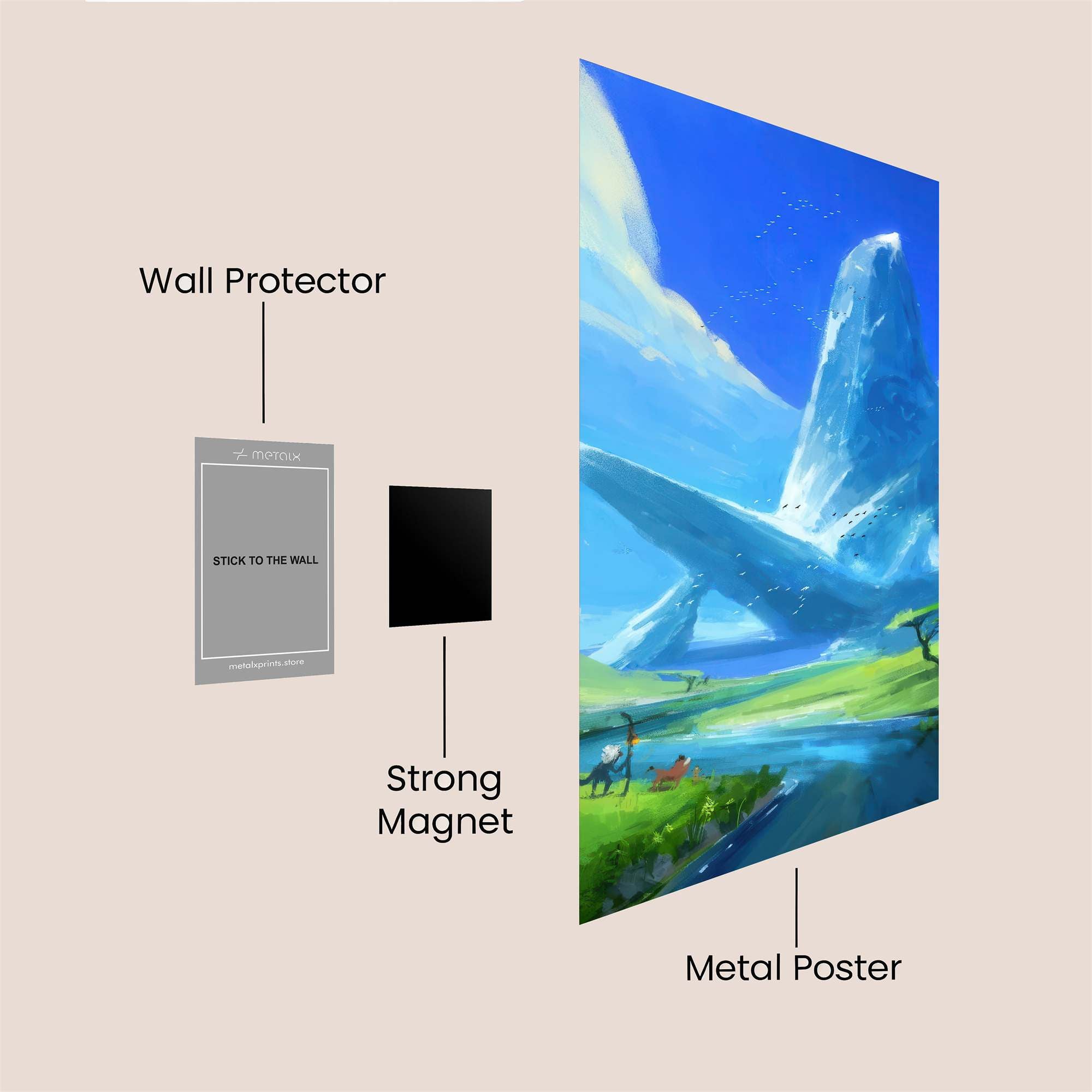 Mountain Serenity Safe Wall Magnetic / M