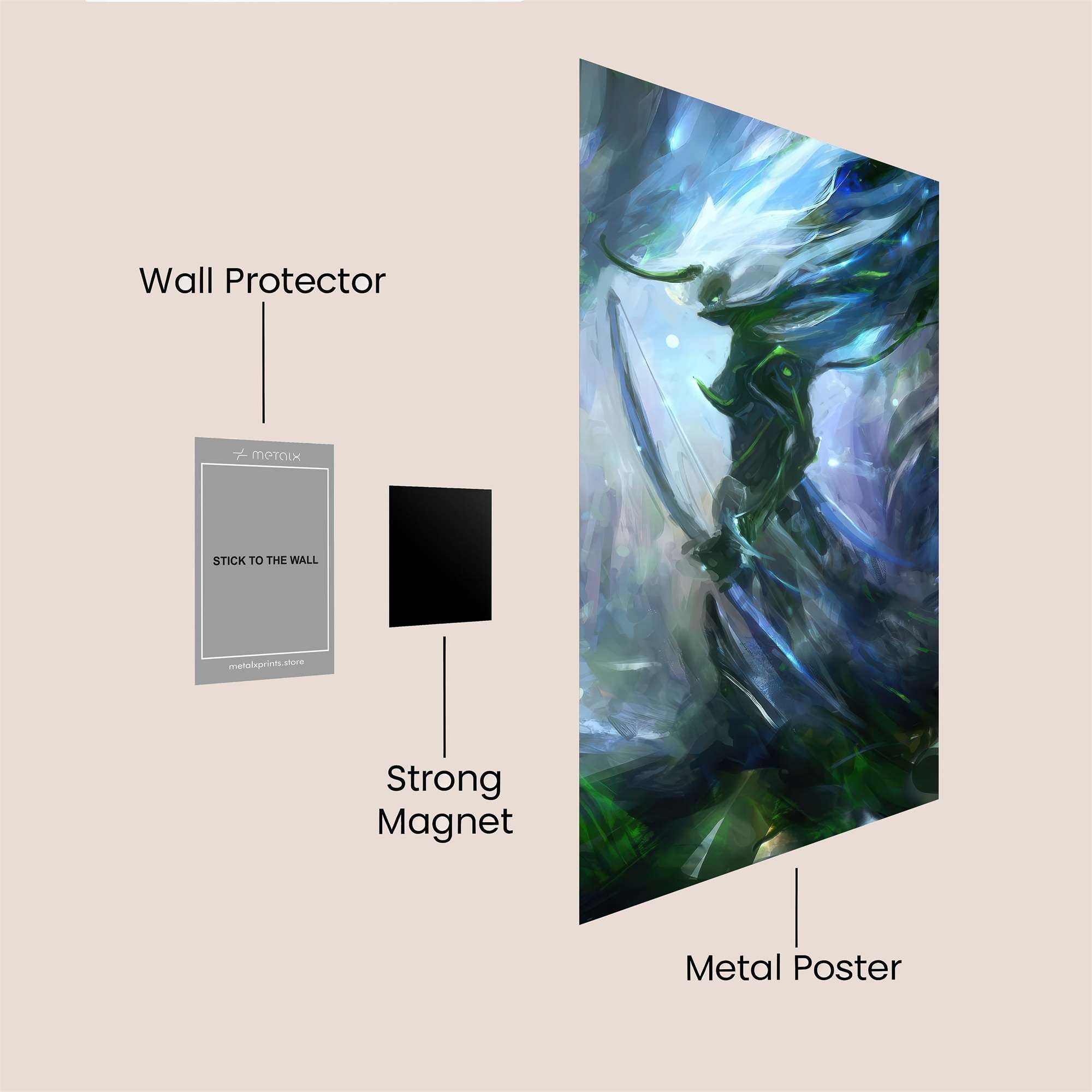 Spectral Grace Safe Wall Magnetic / M