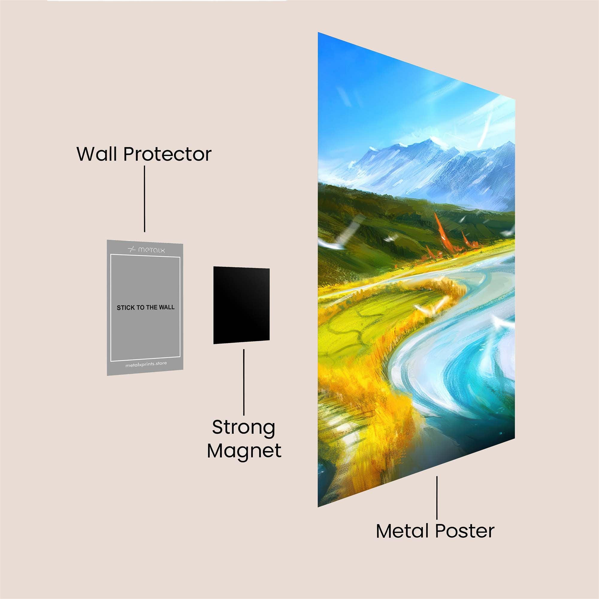 MeadowWhisper Safe Wall Magnetic / M