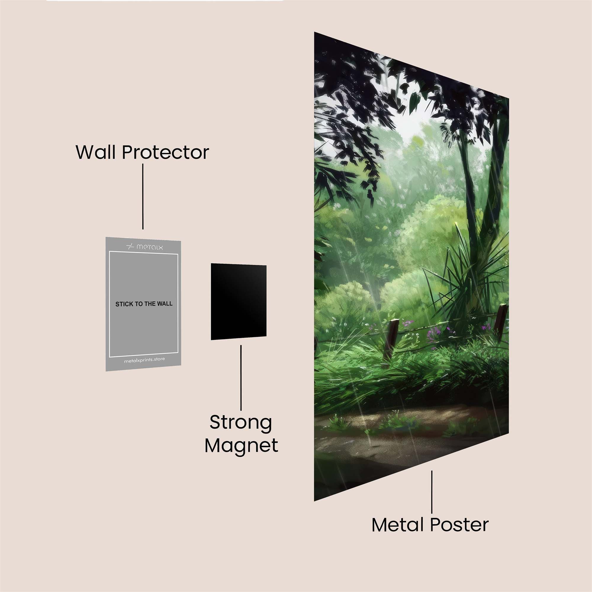 Rainforest Tranquil Safe Wall Magnetic / M