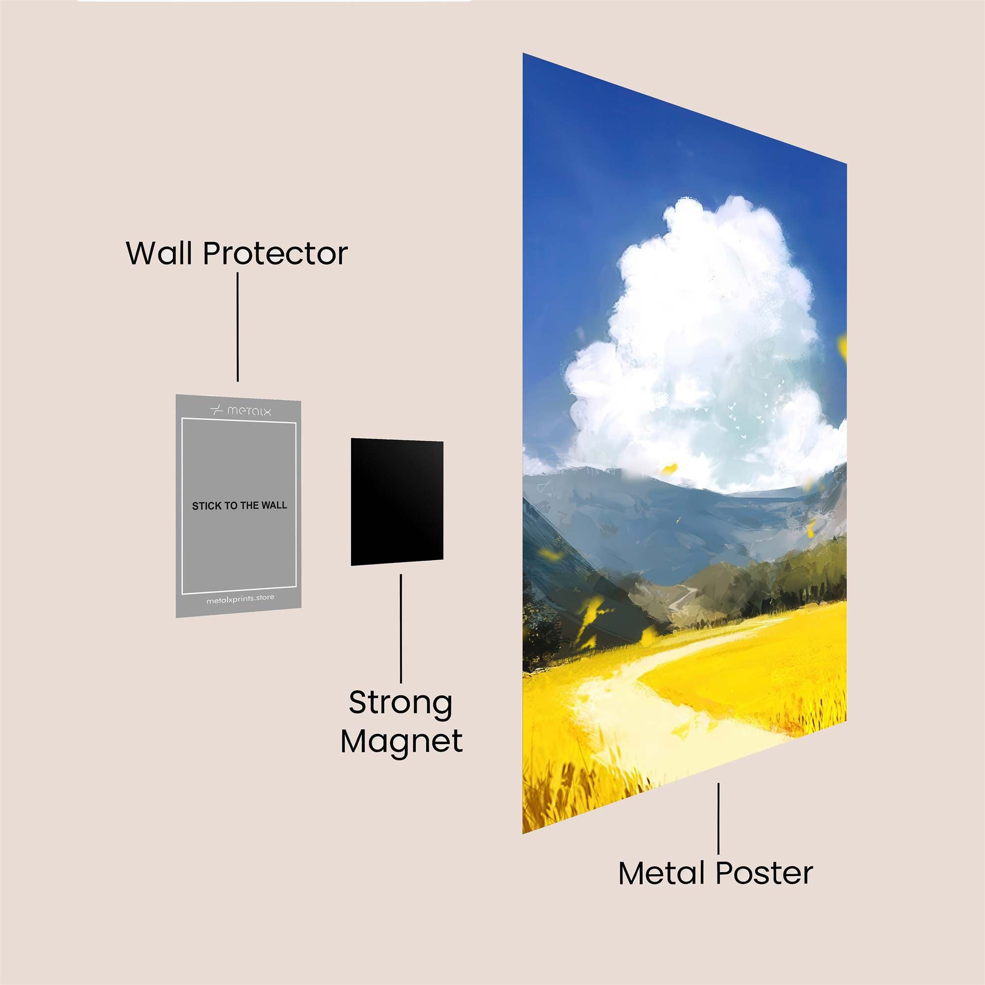 Golden Serenity Safe Wall Magnetic / M