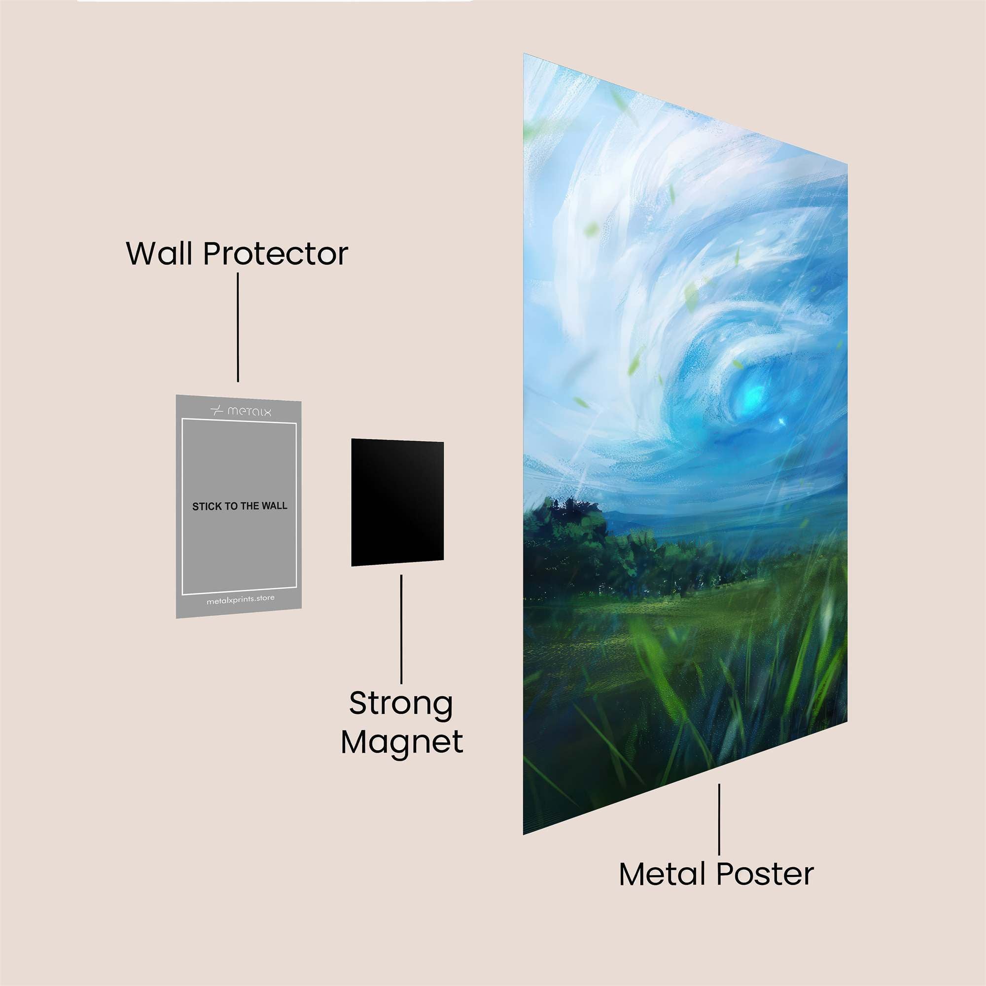 Whirlwind Serenity Safe Wall Magnetic / M