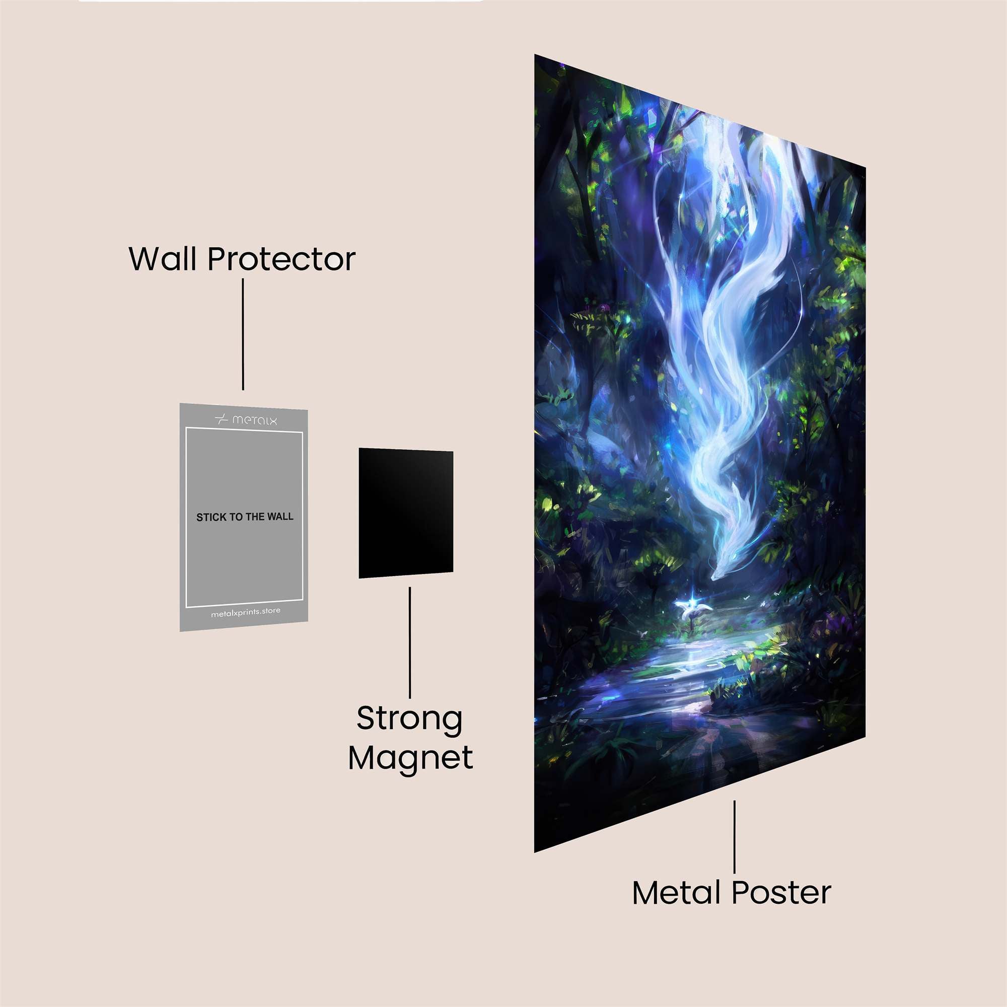WillowWhisper Safe Wall Magnetic / M