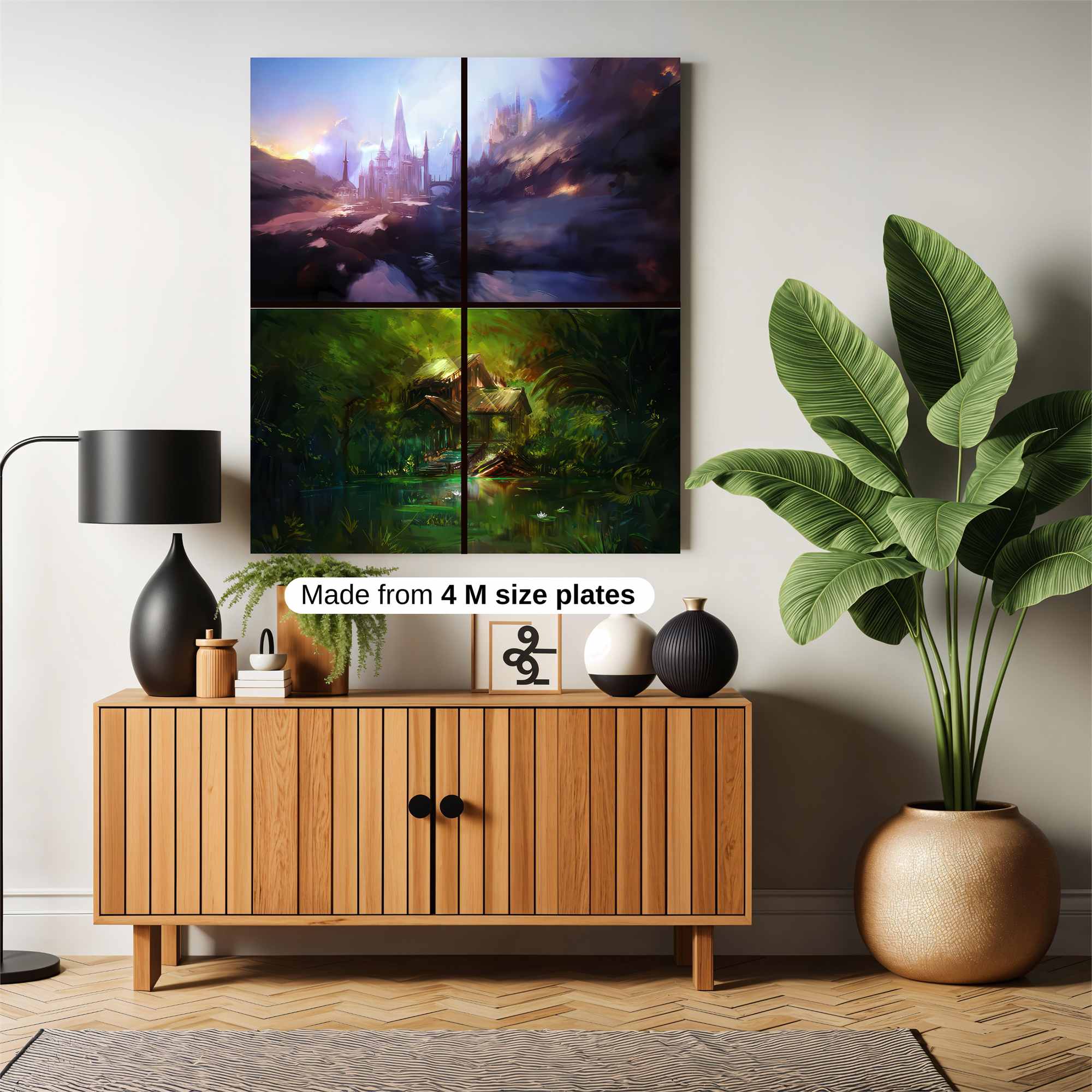 Castle Twilight, Cottage Serenity Safe Wall Magnetic / M