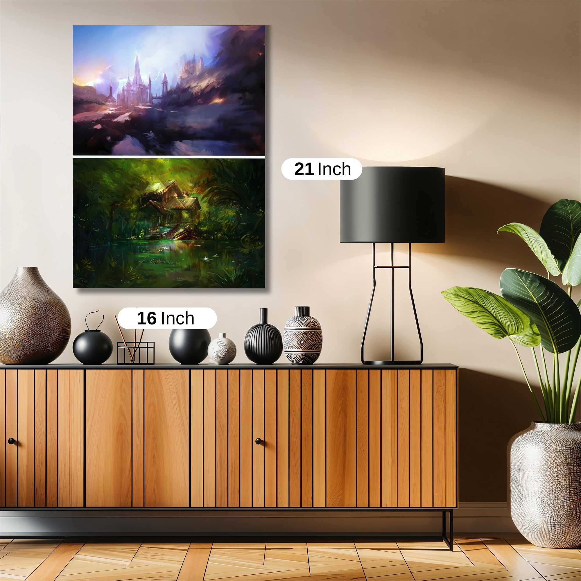 Castle Twilight, Cottage Serenity Safe Wall Magnetic / M