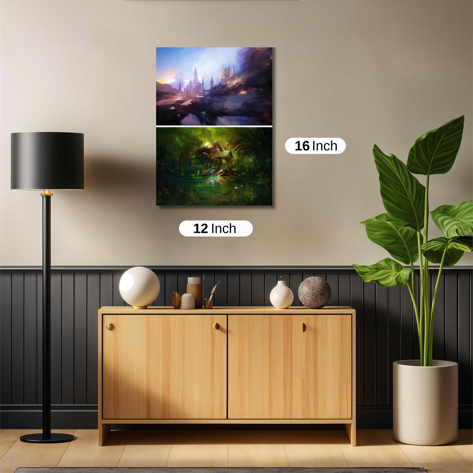 Castle Twilight, Cottage Serenity Safe Wall Magnetic / M