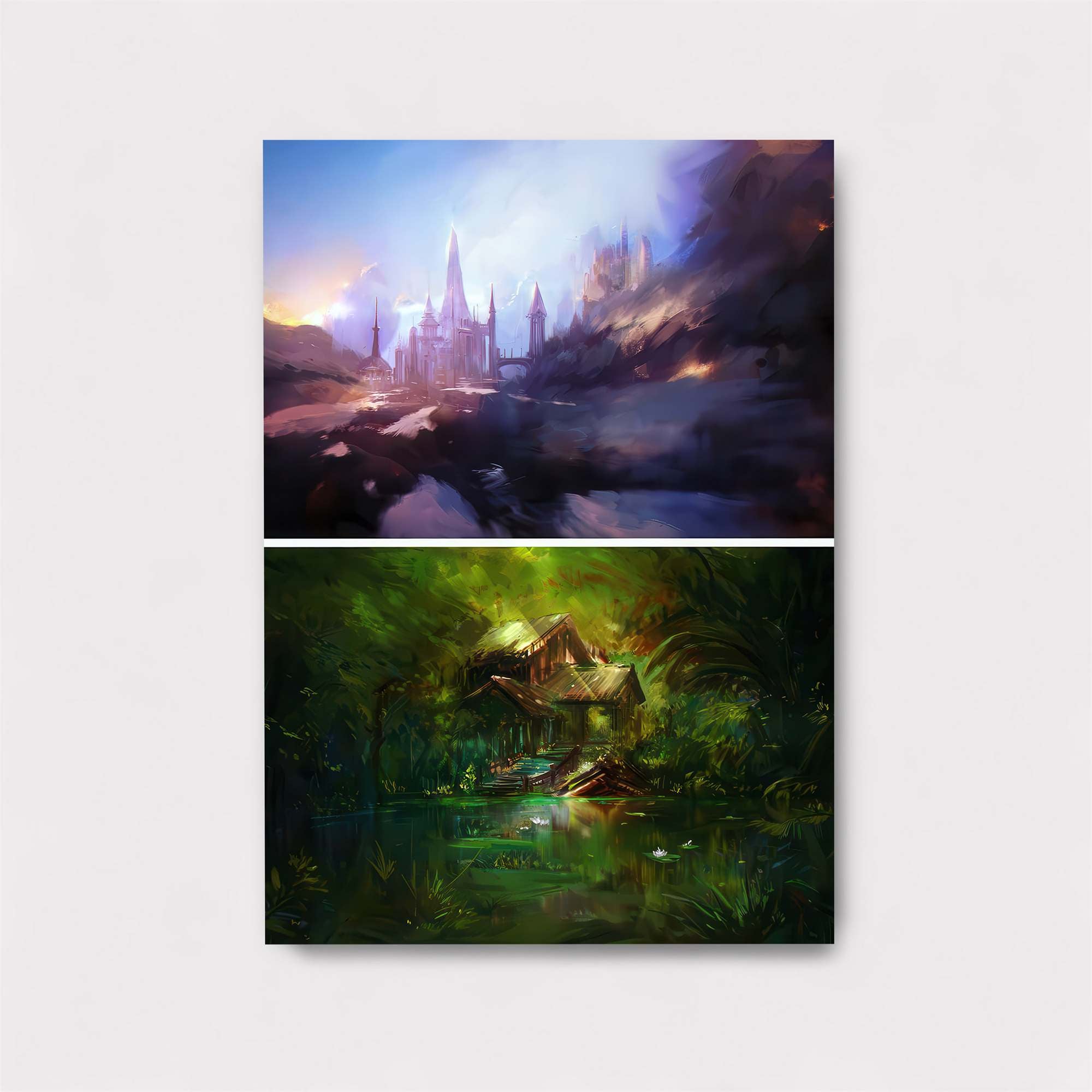 Castle Twilight, Cottage Serenity Safe Wall Magnetic / M