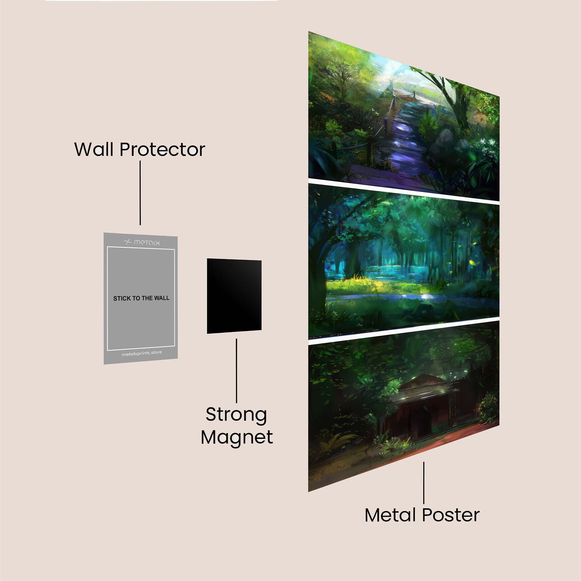 Forest Tranquil Safe Wall Magnetic / M