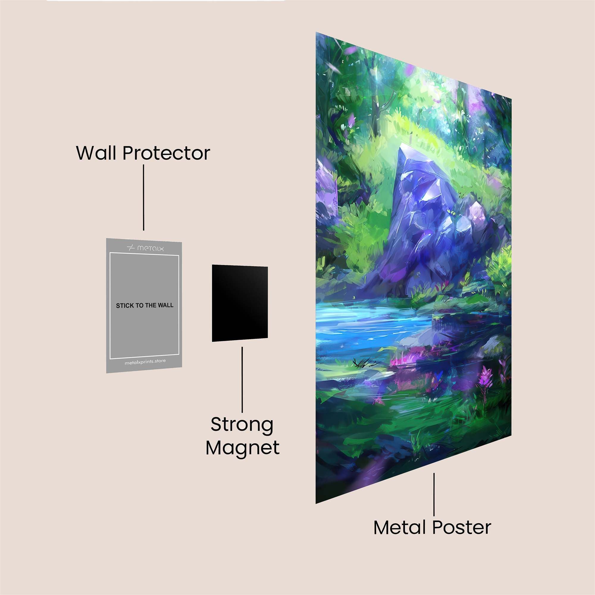 Crystal Serenity Safe Wall Magnetic / M