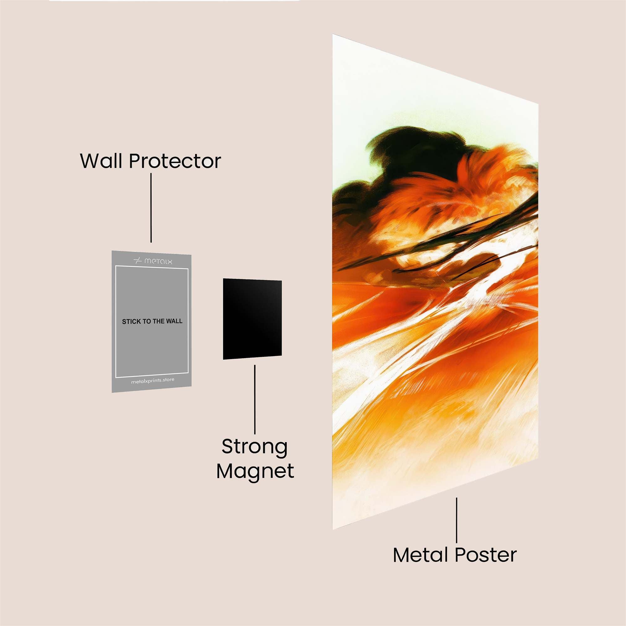 Phoenix Blaze Safe Wall Magnetic / M