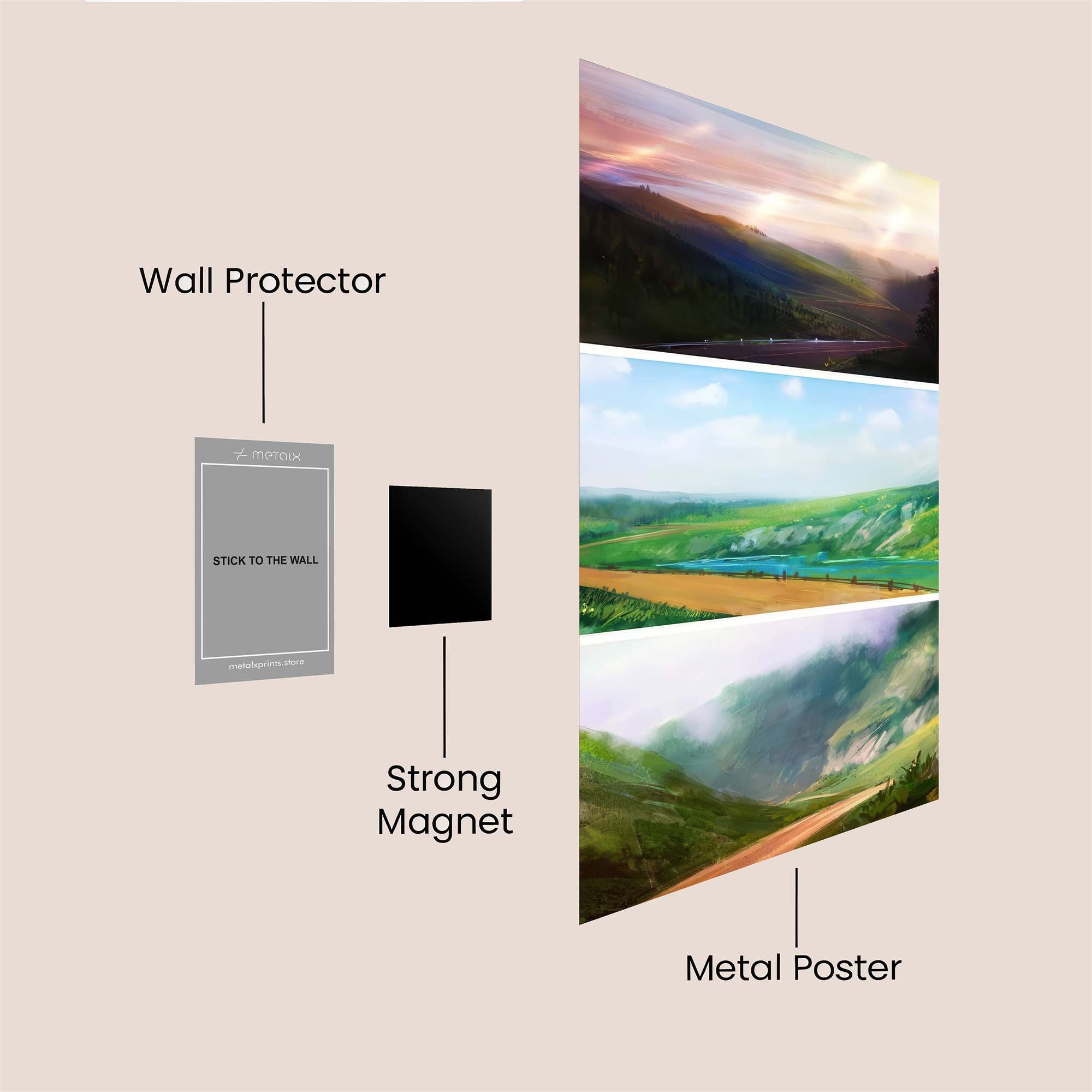 Sunset Serenity Safe Wall Magnetic / M