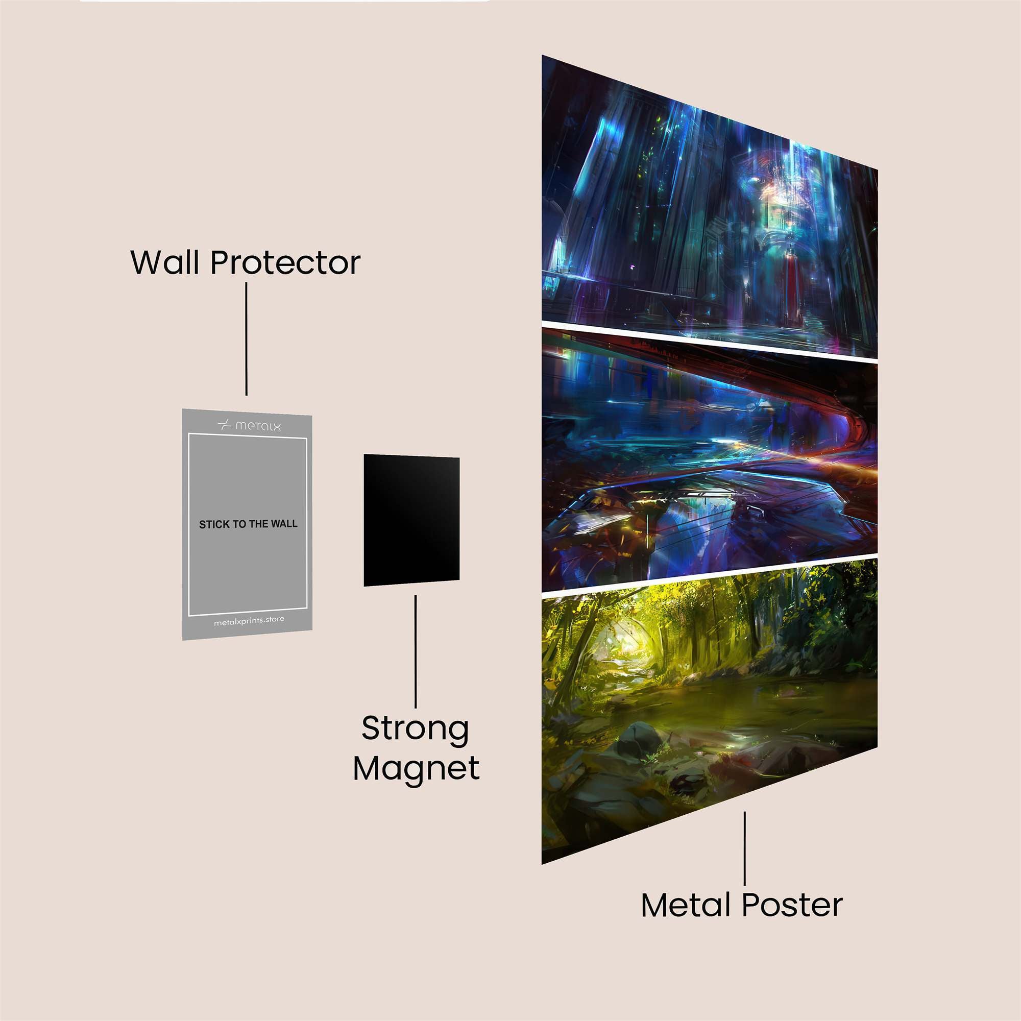 Neon Dreams Safe Wall Magnetic / M