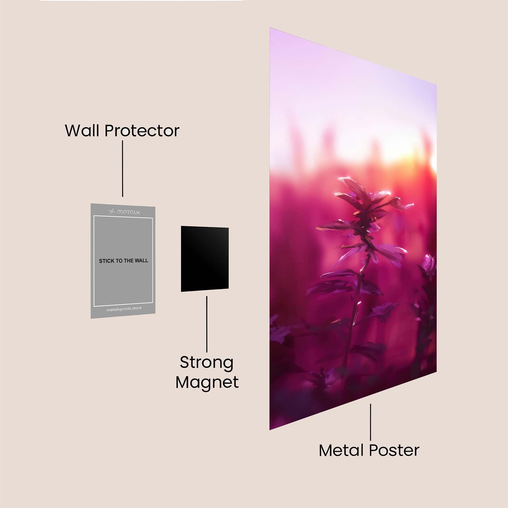 Sunset Serenity Safe Wall Magnetic / M