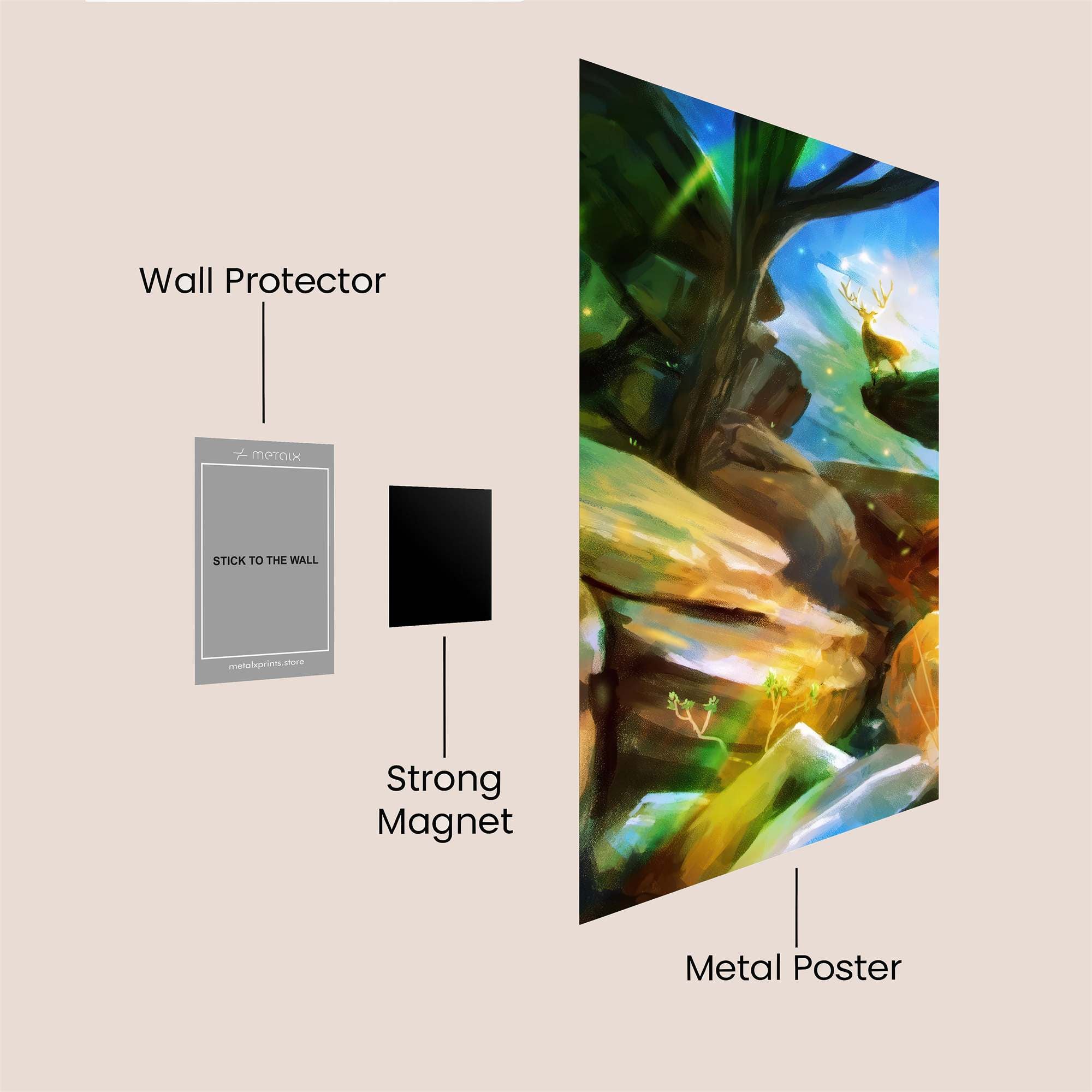 Deer Radiance Safe Wall Magnetic / M