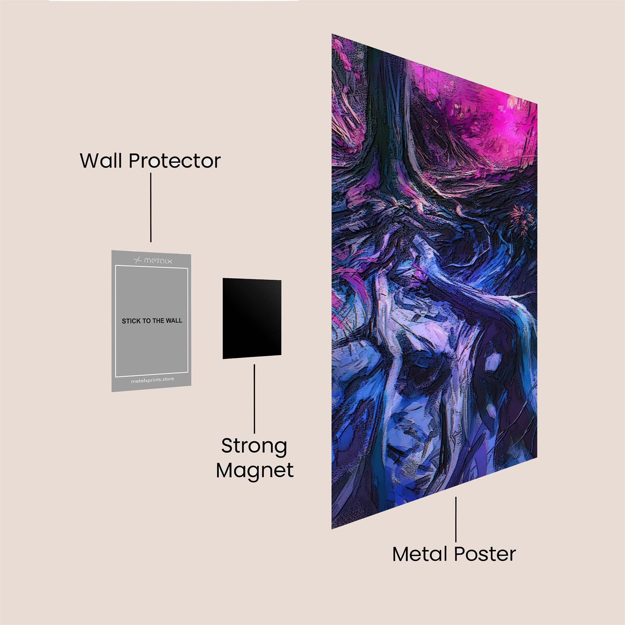 Skull Dreamscape Safe Wall Magnetic / M