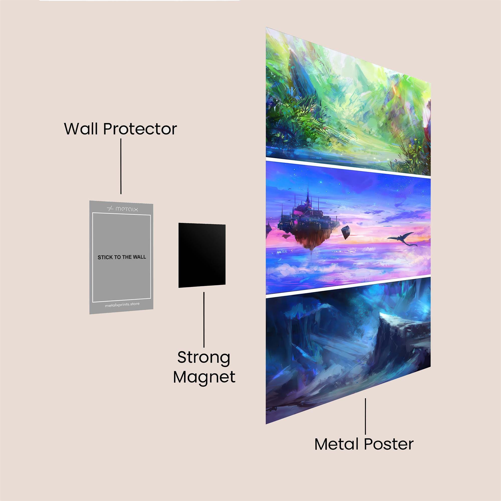 Fantasy Whimsy Safe Wall Magnetic / M