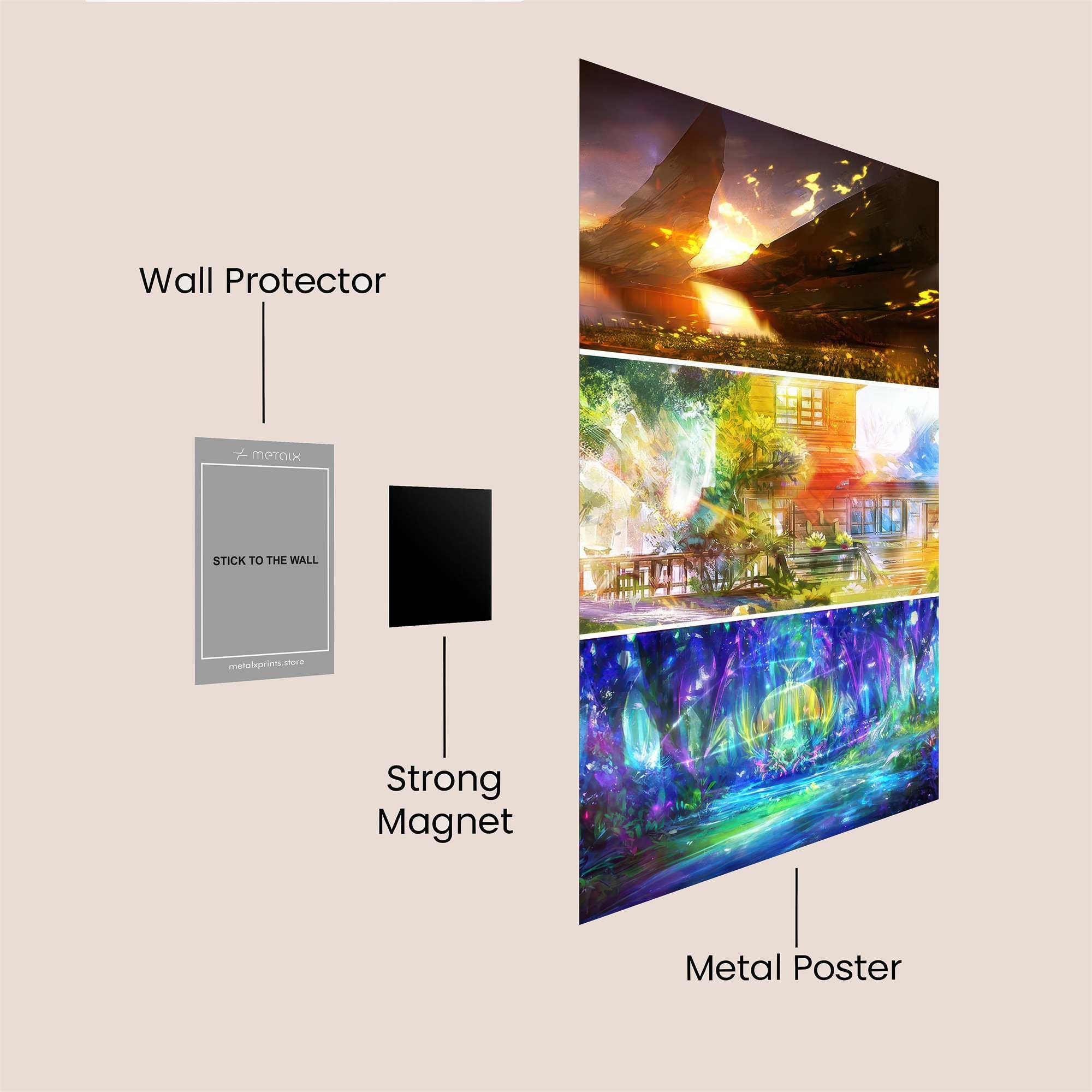 Sunset Serenity Safe Wall Magnetic / M